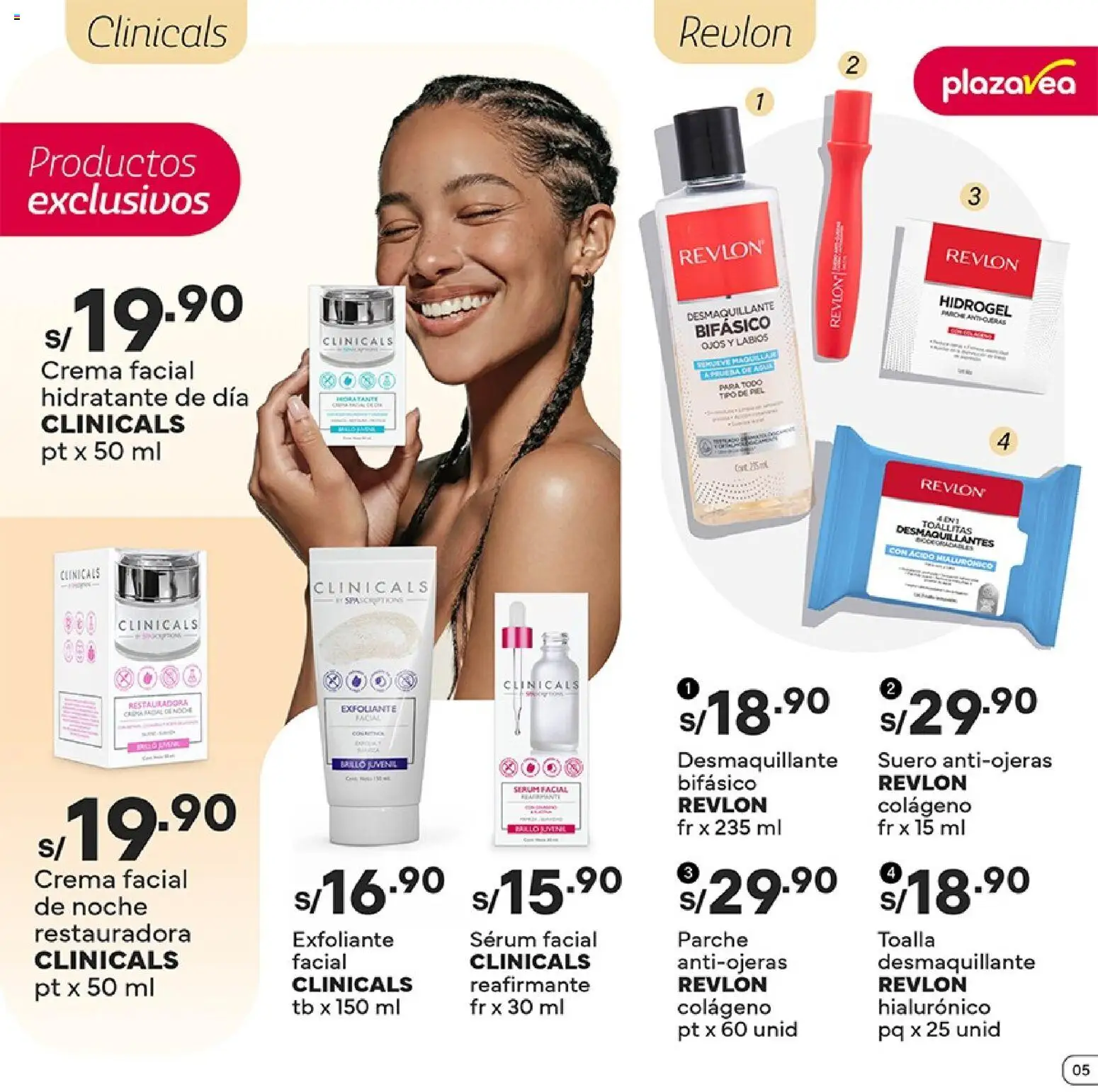 Catálogo Plaza Vea válido desde 02.03.2026 | Página: 5 | Productos: Exfoliante, Toalla, Crema