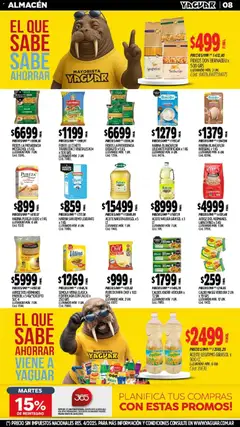 Vista previa Yaguar - Oferta Semanal Mar del Plata válido desde el 09.02.2026 | Página: 7 | Productos: Harina, Aceite, Arroz, Fideos