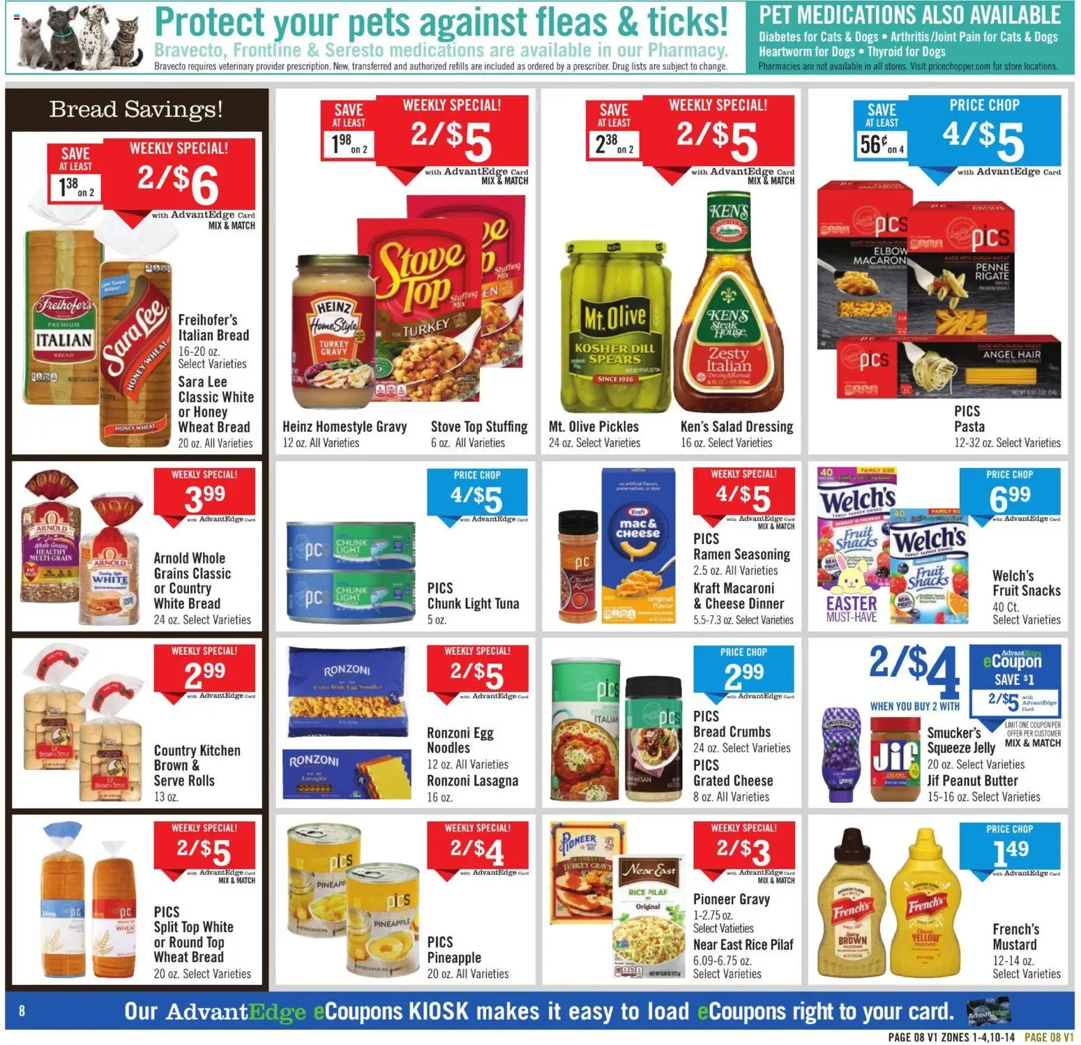 Price Chopper Weekly Ad - valid from 29.03.2026 | Page: 8 | Products: Butter, Cheese, Rice, Pasta
