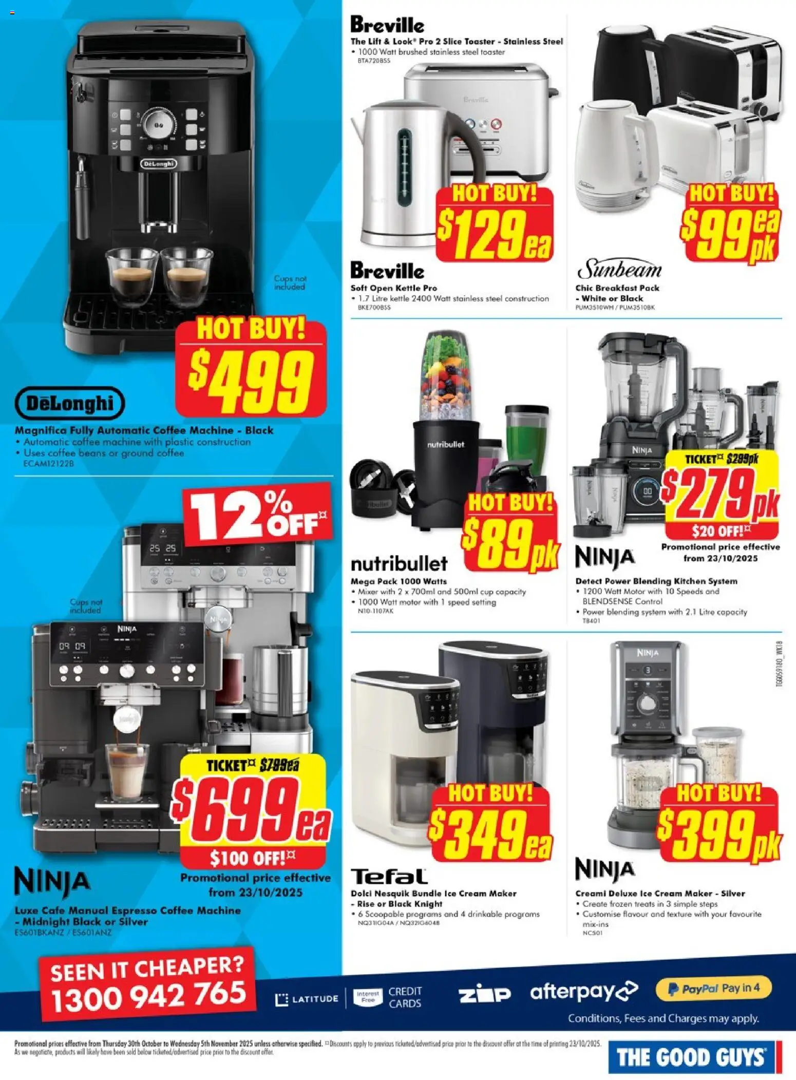 The Good Guys catalogue - valid from 29.10.2025 | Page: 13 | Products: Coffee, Cream, Kettle, Toaster