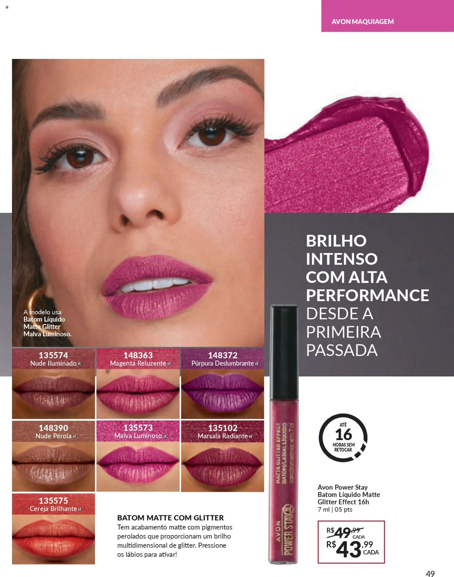 Avon Folheto - válido de 19.12.2025 | Página: 49 | Produtos: Cereja, Maquiagem, Batom