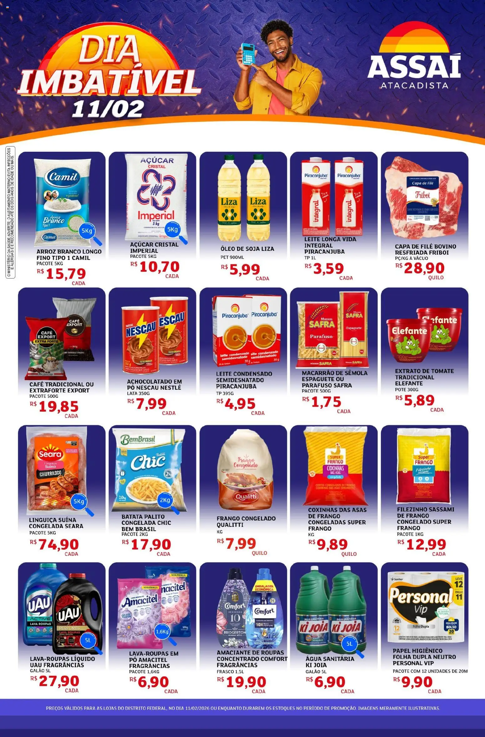 Assaí Atacadista Folheto - válido de 11.02.2026 | Página: 1 | Produtos: Cará, Amaciante de roupas, Macarrão, Soja