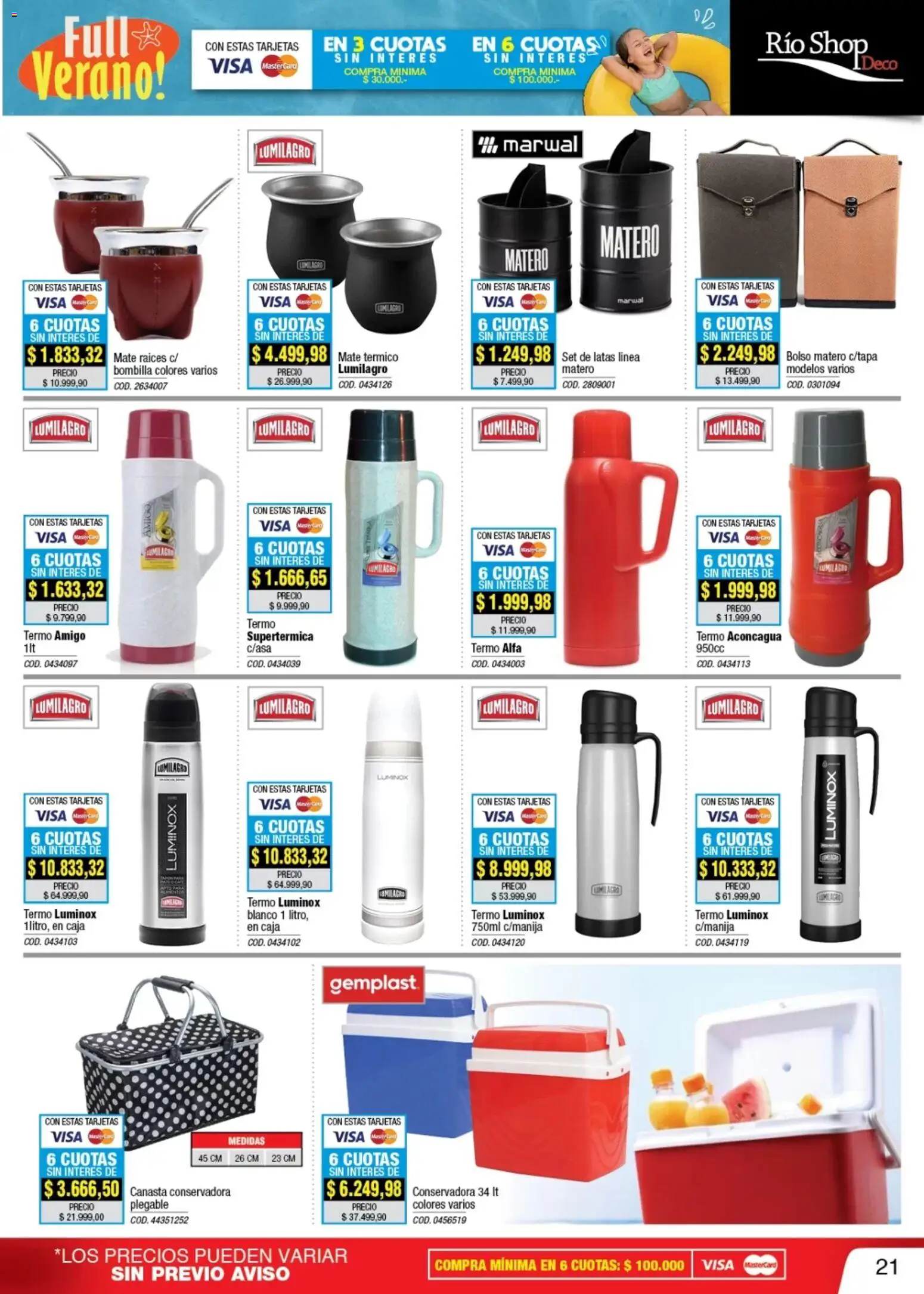 Río Shop Deco catálogo │ válido desde el 01.01.2026 | Página: 21 | Productos: Mate, Termo, Bombilla, Canasta