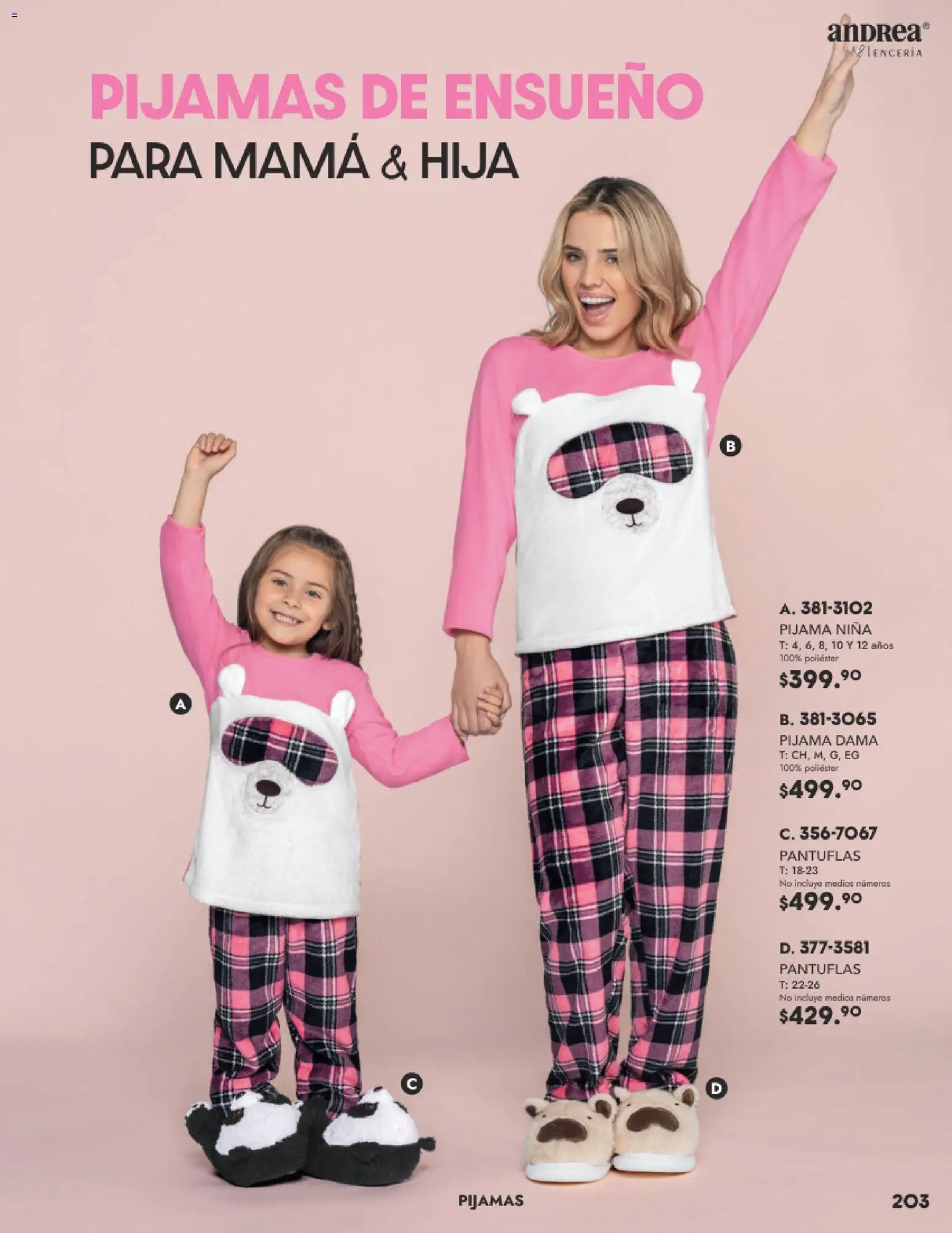 Nuevas ofertas de Andrea válidas en toda la República Mexicana desde el 26.11.2025. ¡Encuentra las mejores ofertas en Andrea catálogo Lancería, Vestir Interior otoño 2025! | Página: 39 | Productos: Pijama, Pantuflas