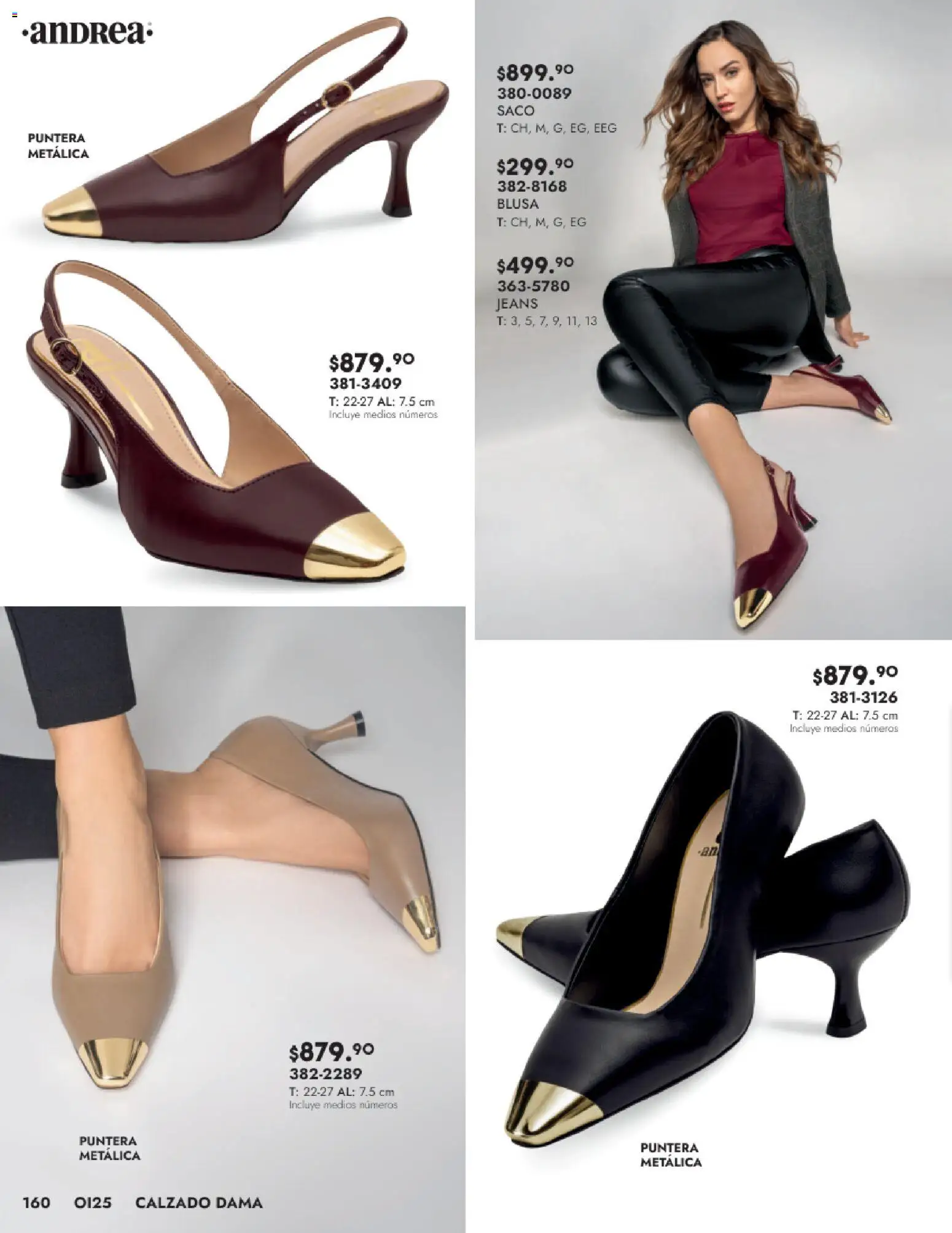 Nuevas ofertas de Andrea válidas en toda la República Mexicana desde el 24.08.2025. ¡Encuentra las mejores ofertas en Andrea - Catálogo Calzado Dama! | Página: 160 | Productos: Blusa