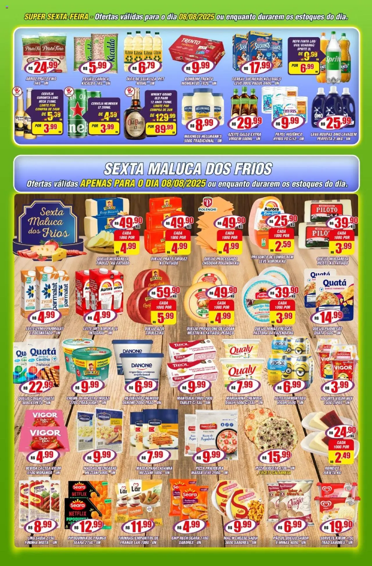 Violeta Supermercados Folheto - válido de 05.08.2025 | Página: 3 | Produtos: Provolone, Cereais, Creme, Lasanha