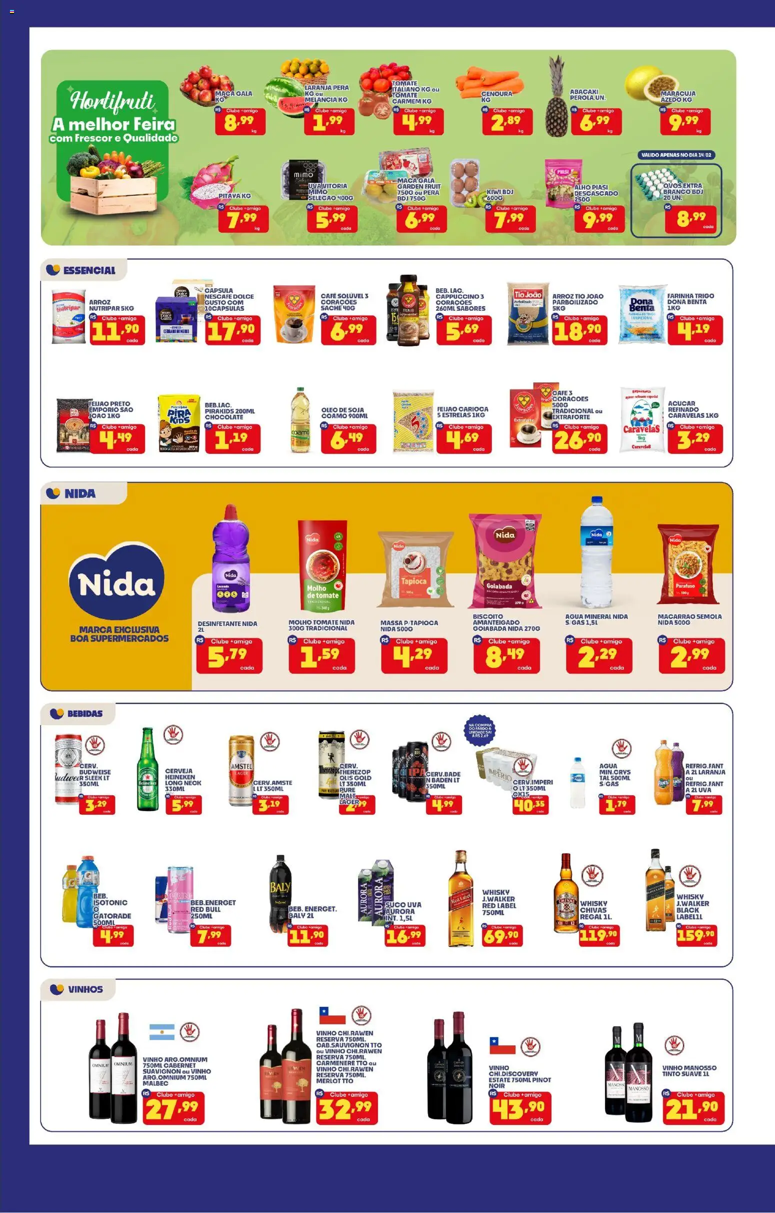 Boa Supermercados Folheto - válido de 13.02.2026 | Página: 2 | Produtos: Melancia, Gatorade, Tapioca, Açúcar