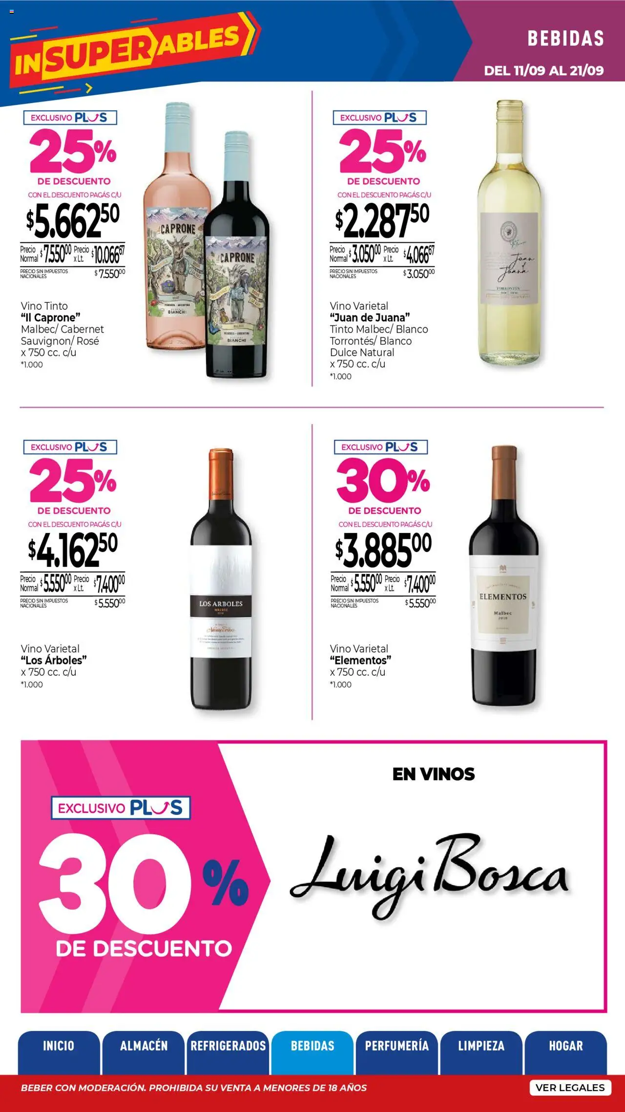 La Anonima - Insuperables - z5 │ válido desde el 11.09.2025 | Página: 21 | Productos: Vino
