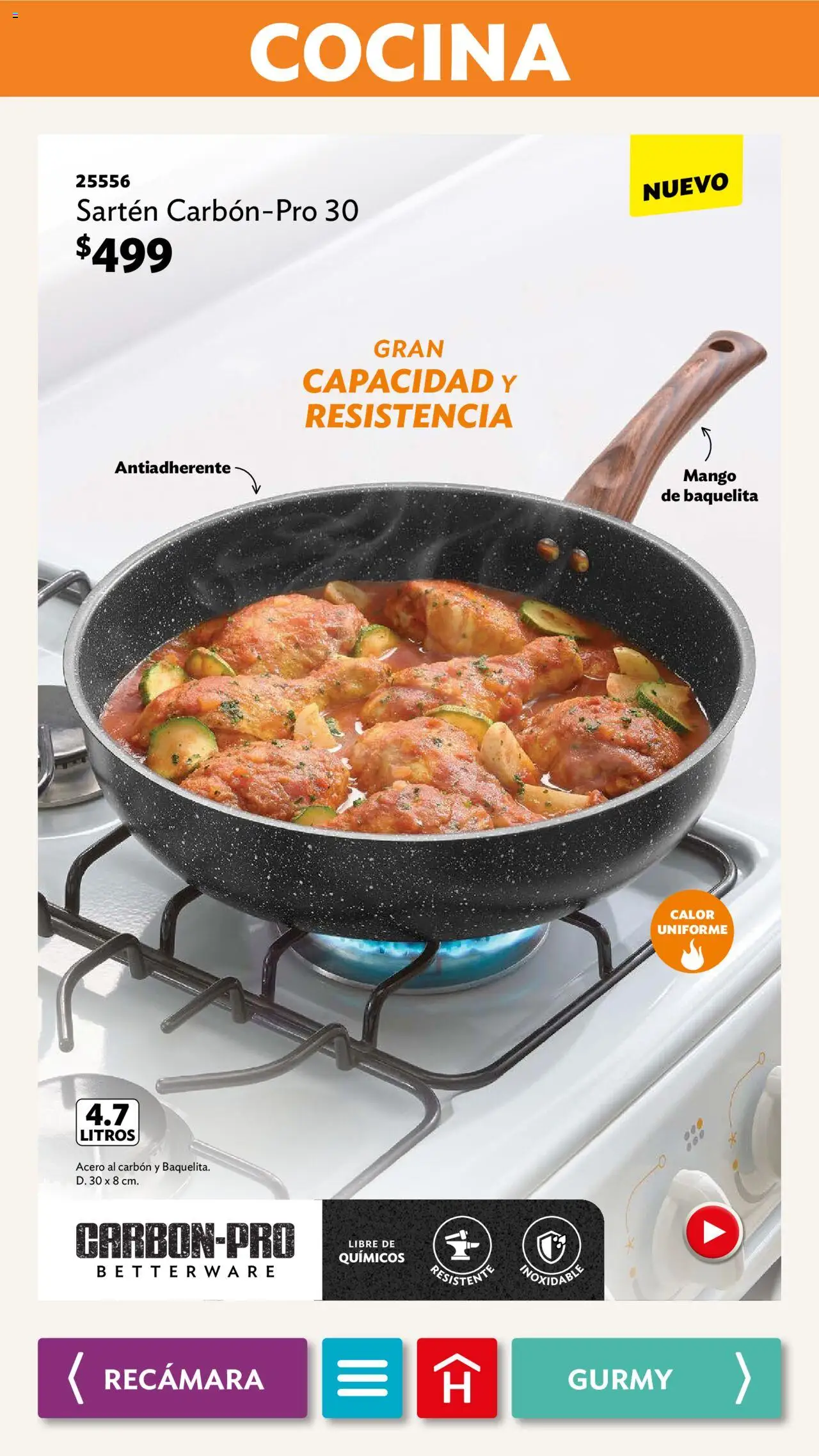 Nuevas ofertas de Betterware válidas en toda la República Mexicana desde el 29.09.2025. ¡Encuentra las mejores ofertas en Betterware - Campaña 10 2025! | Página: 36 | Productos: Mango, Cocina, Sartén