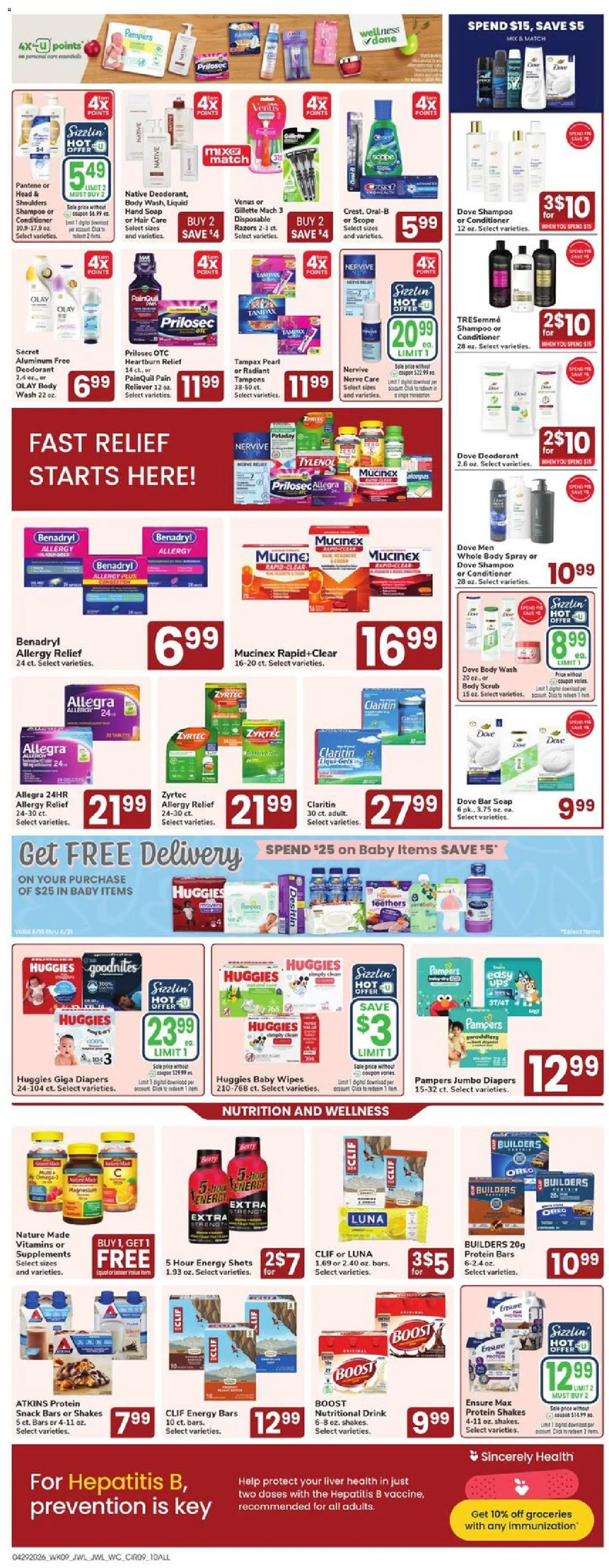 Jewel Osco Weekly Ad - IL - valid from 29.04.2026 | Page: 9 | Products: Shampoo, Soap, Deodorant, Bar Soap