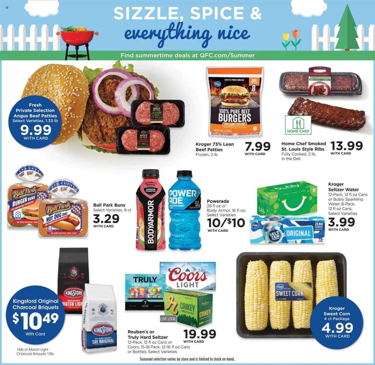 QFC Weekly Ad - valid from 23.07.2025 | Page: 7 | Products: Corn, Beef, Water