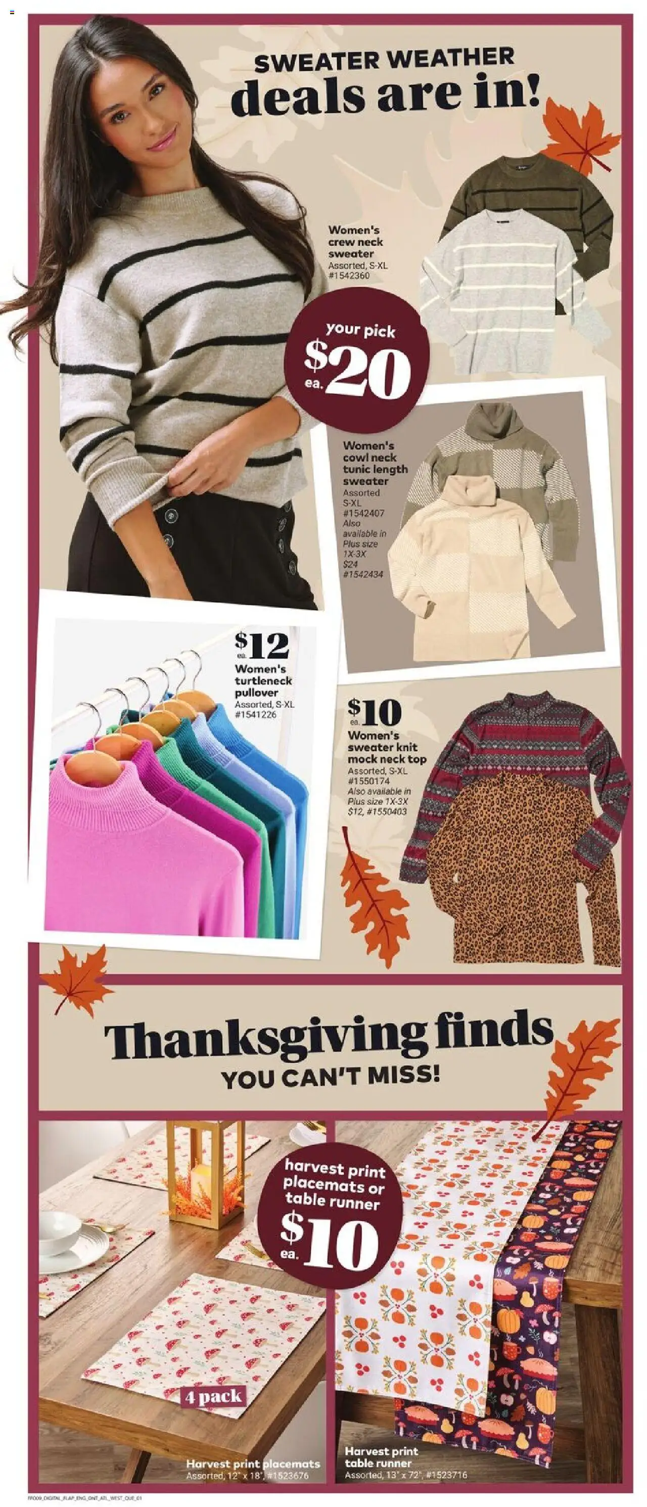 Giant Tiger flyer valid from 01.10.2025 | Page: 4 | Products: Table, Sweater