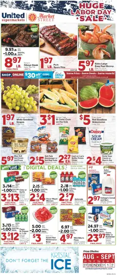 Preview of United Supermarkets weekly ads valid from 26.08.2025