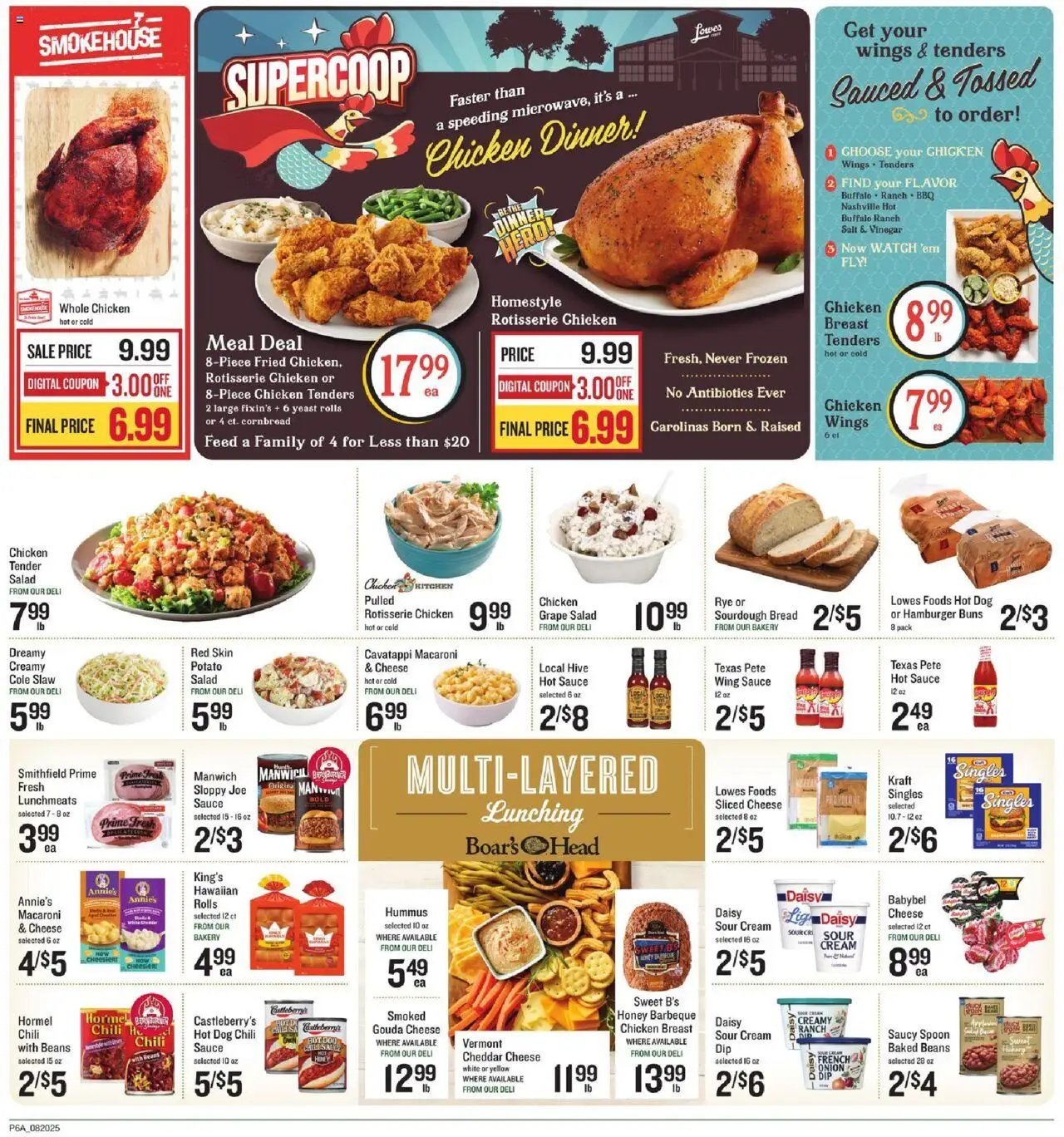 Lowes Foods Weekly Ad - valid from 20.08.2025 | Page: 9 | Products: Bakery, Vinegar, Bread, Sour cream