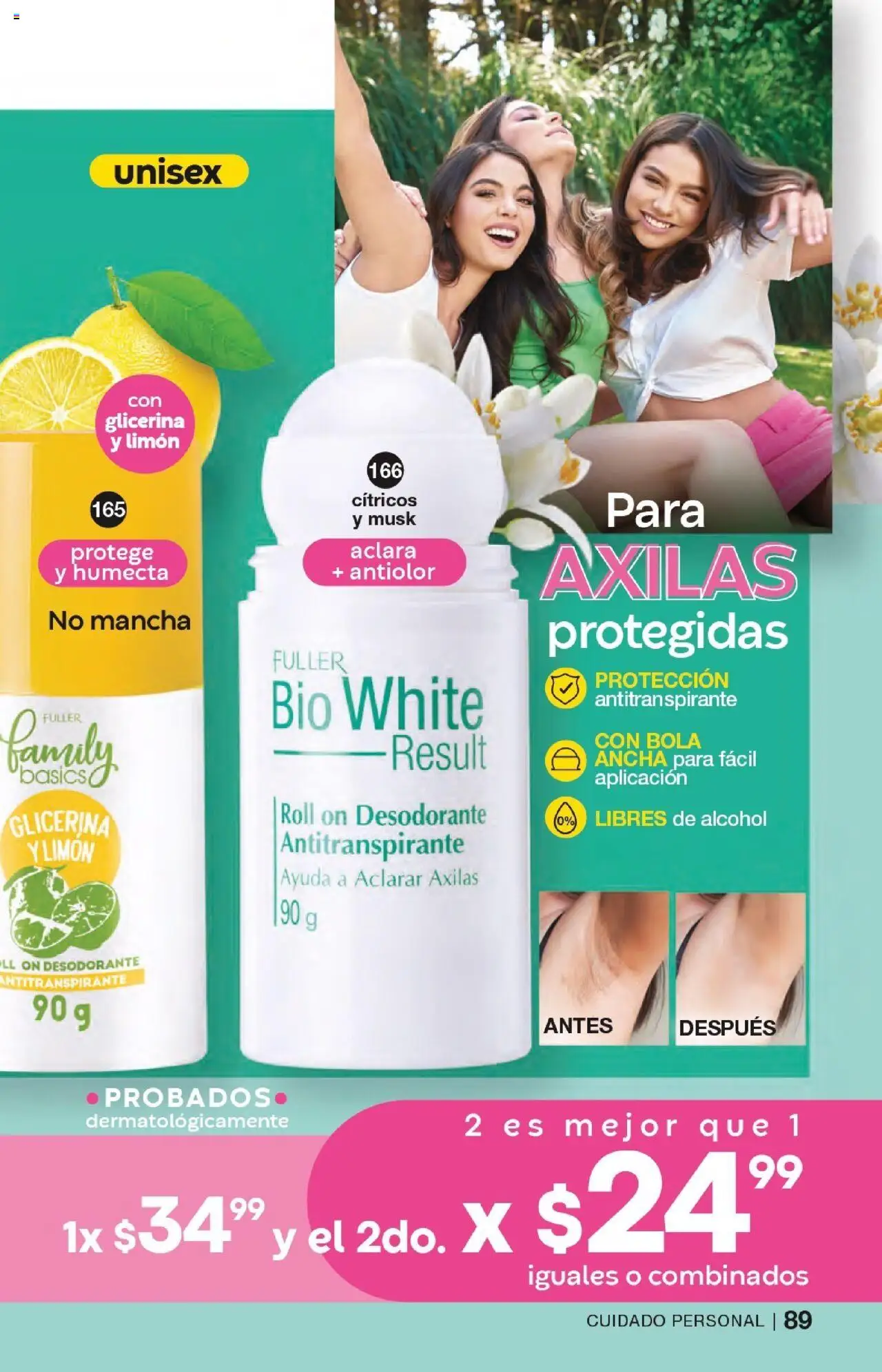 Nuevas ofertas de Fuller válidas en toda la República Mexicana desde el 17.09.2025. ¡Encuentra las mejores ofertas en Fuller - Campaña 12 2025! | Página: 89 | Productos: Desodorante, Antitranspirante, Limón