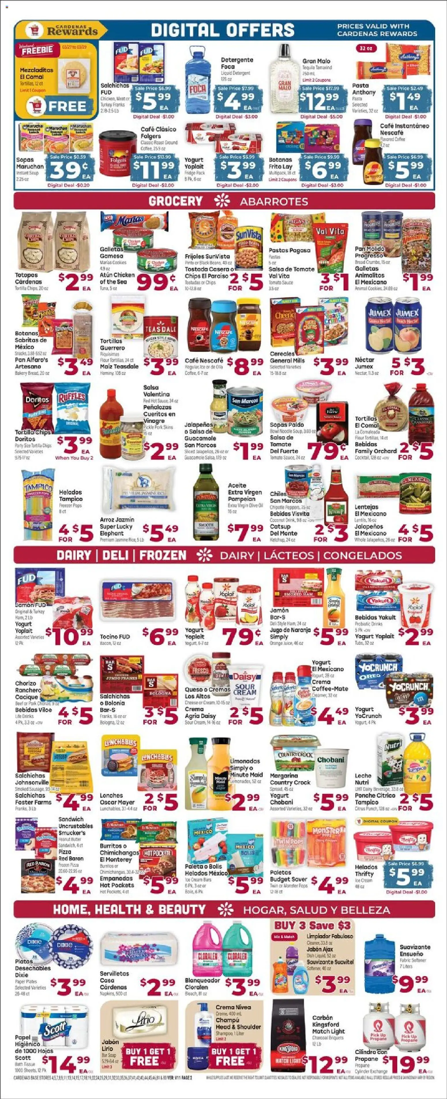 Cardenas Weekly Ad - CA - valid from 25.03.2026 | Page: 2 | Products: Pan, Oil, Coffee, Pasta