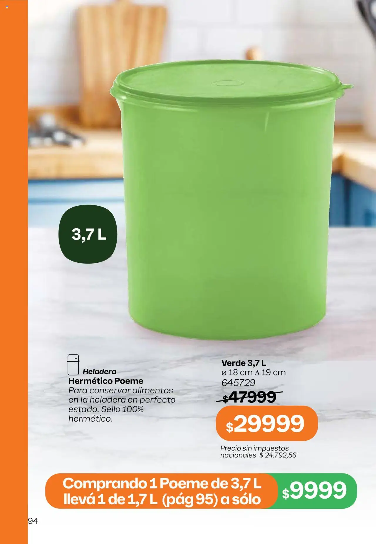 Tupperware Folleto │ válido desde el 08.09.2025 | Página: 95 | Productos: Heladera