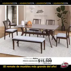 Vista previa de Muebles Dico Liquidación Total, nuevo folleto de la tienda, válido en México a partir del 04.12.2025 | Página: 17 | Productos: Chapa, Mesa