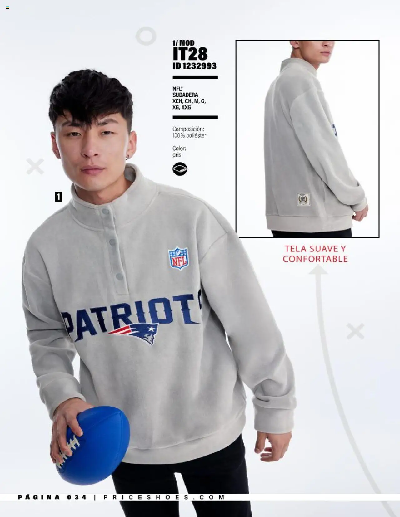 Nuevas ofertas de Price Shoes válidas en toda la República Mexicana desde el 15.10.2025. ¡Encuentra las mejores ofertas en Price Shoes - Catálogo NFL otoño / invierno 2025! | Página: 34 | Productos: Sudadera