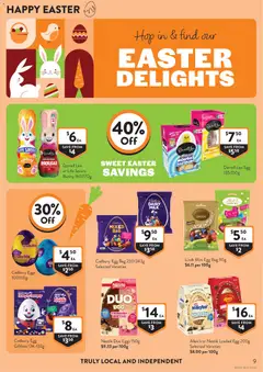 Preview of Foodworks catalogue  - valid from 18.03.2026 | Page: 9 | Products: Dairy, Eggs, Chocolate, Bag