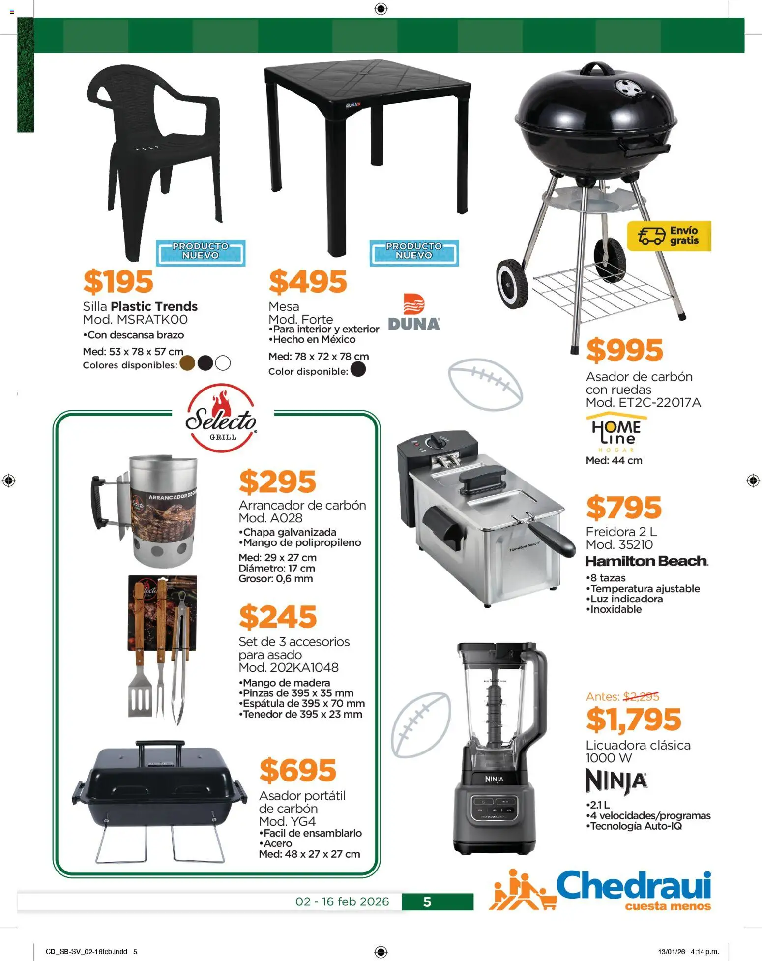 Nuevas ofertas de Chedraui válidas en toda la República Mexicana desde el 02.02.2026. ¡Encuentra las mejores ofertas en Chedraui folleto Anótate un touchdown! | Página: 5