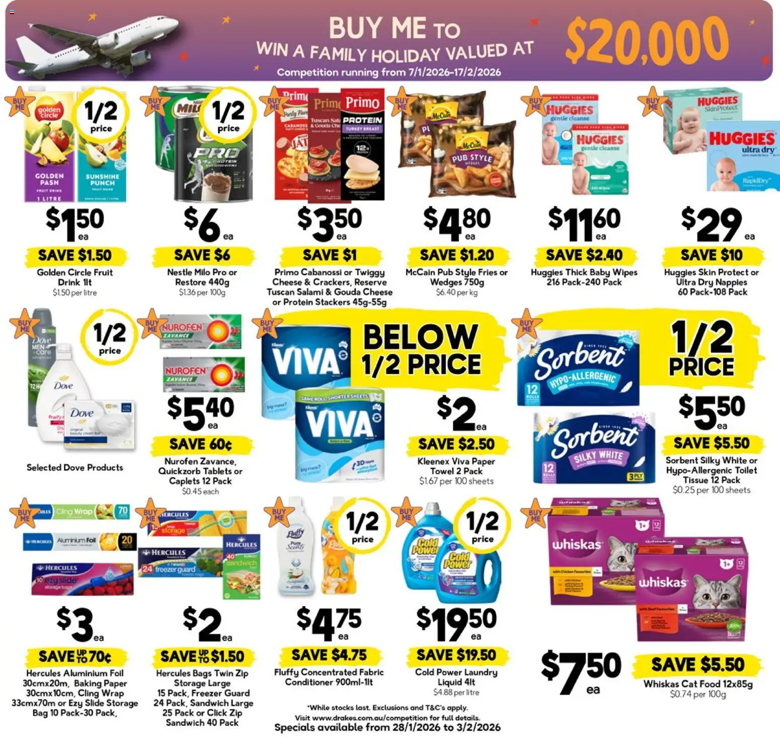 Drakes catalogue - valid from 28.01.2026 | Page: 4 | Products: Cheese, Conditioner, Laundry, Bag