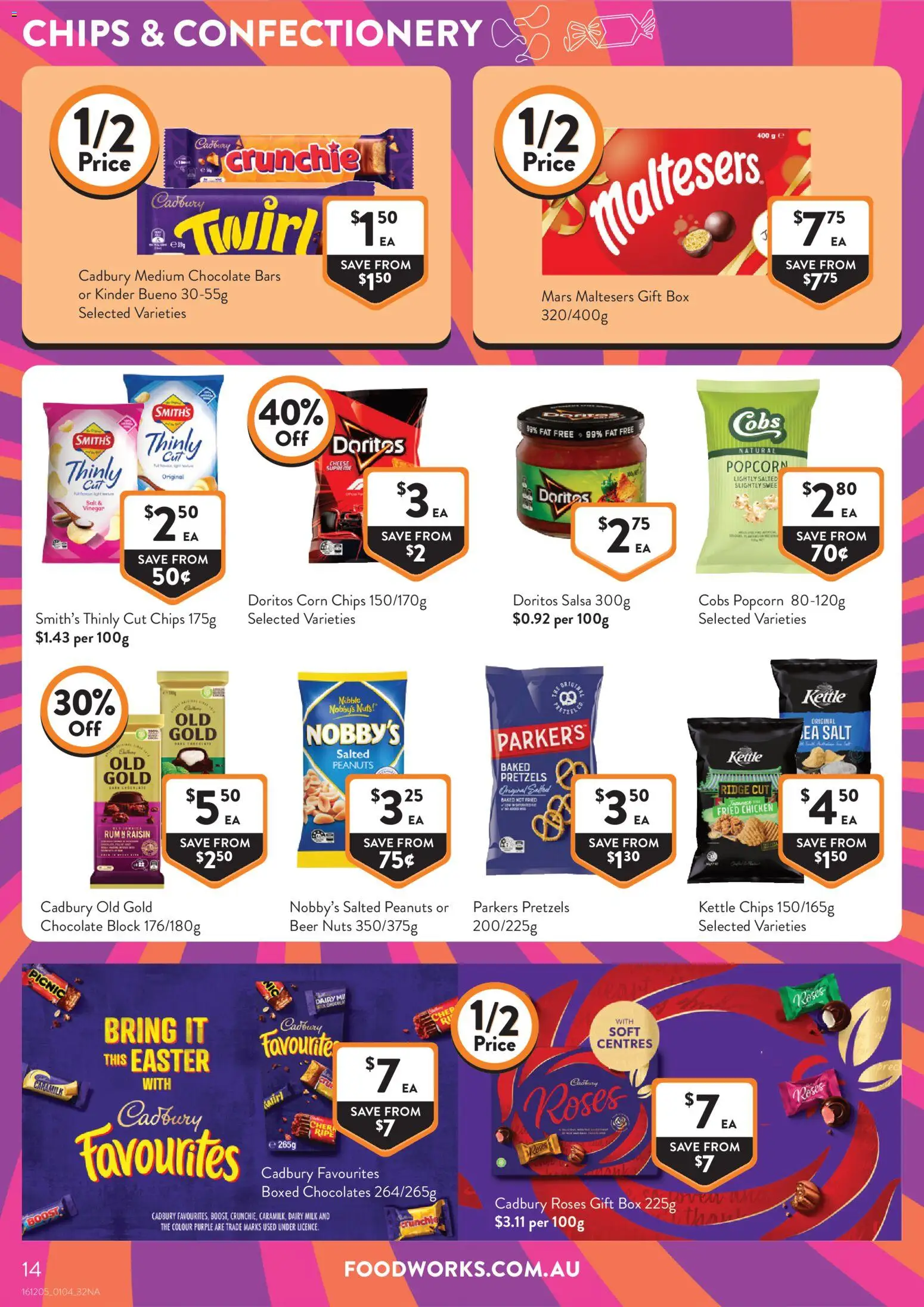 Foodworks catalogue - valid from 01.04.2026 | Page: 14 | Products: Chocolate, Chicken, Salt, Kettle