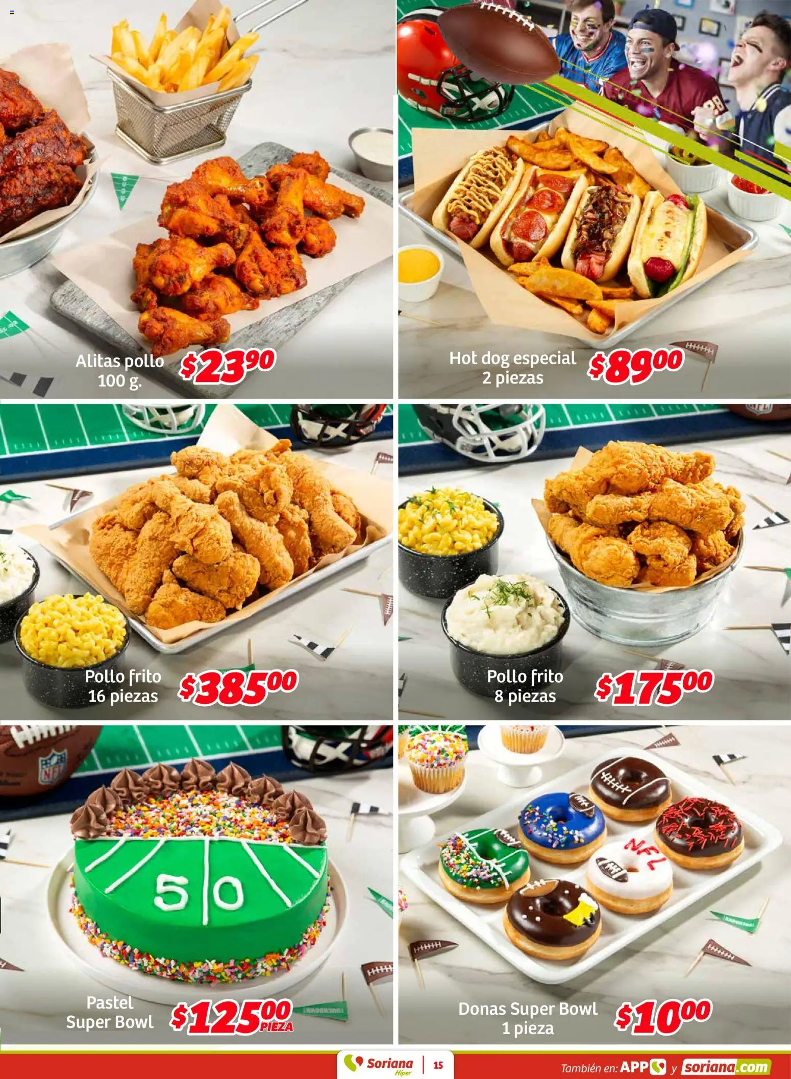 Nuevas ofertas de Soriana válidas en toda la República Mexicana desde el 30.01.2026. ¡Encuentra las mejores ofertas en Soriana - Preciazazaso Híper: Frontera BCN, Son! | Página: 15 | Productos: Pollo, Pastel, Bowl