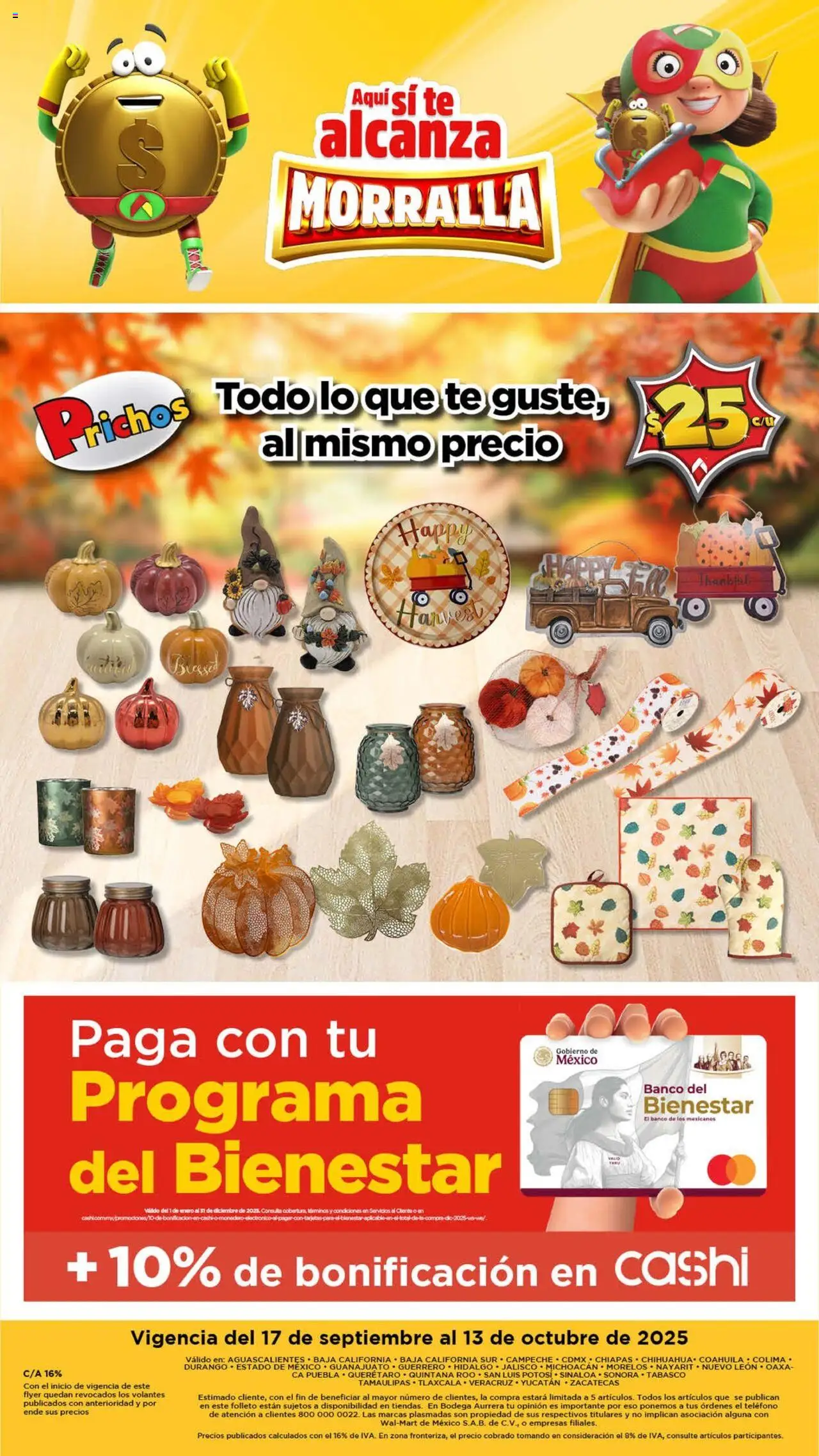 Nuevas ofertas de Bodega Aurrerá válidas en toda la República Mexicana desde el 17.09.2025. ¡Encuentra las mejores ofertas en Bodega Aurrerá - Folleto - Llena tu ofrenda de tradición! | Página: 1 | Productos: Banco, Té, Teléfono