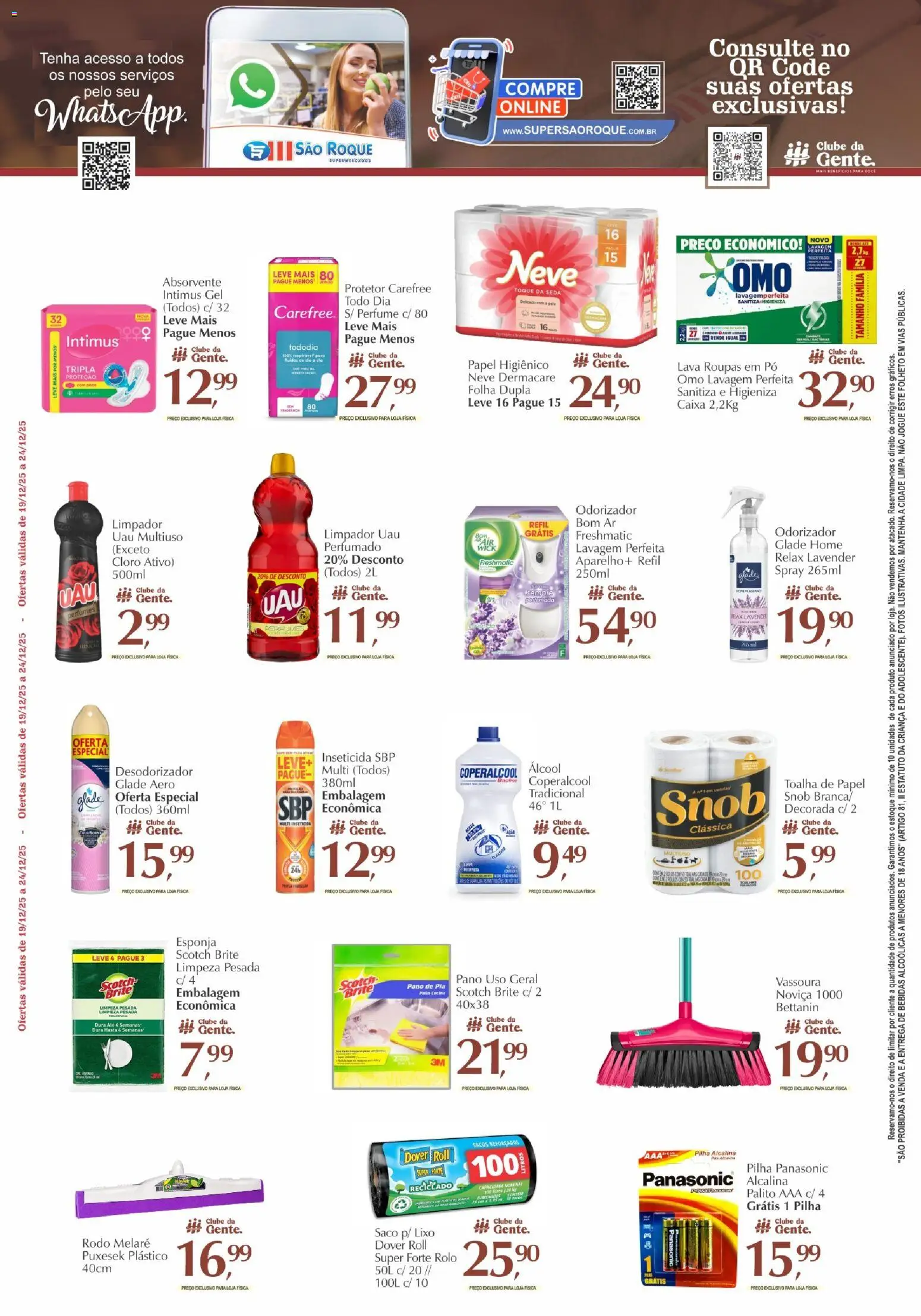 São Roque Supermercados Folheto - válido de 09.12.2025 | Página: 7 | Produtos: Perfume, Pó, Inseticida, Rodo