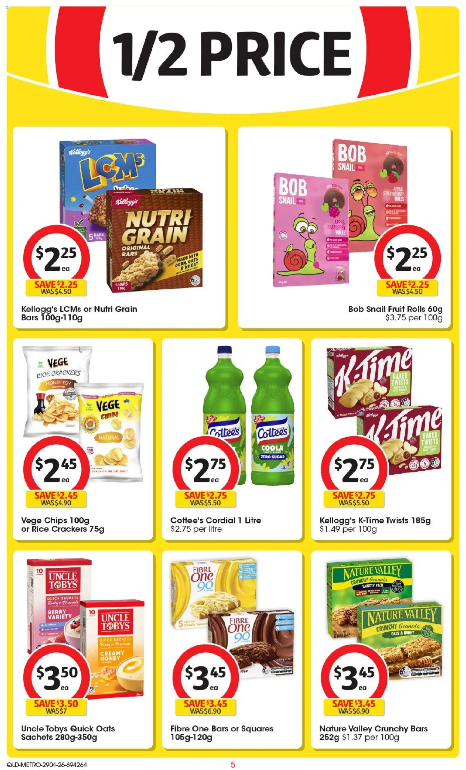 Coles catalogue - valid from 29.04.2026 | Page: 5 | Products: Granola, Chips, Sugar, Wheat