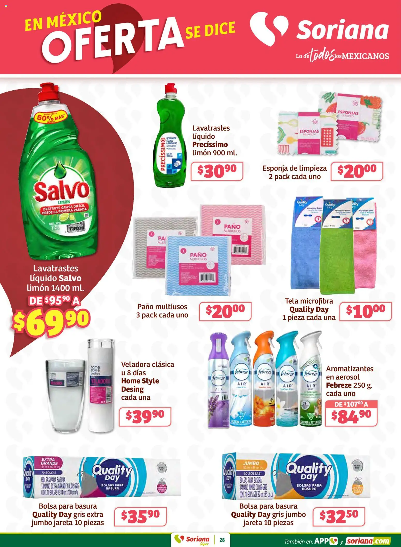 Nuevas ofertas de Soriana válidas en toda la República Mexicana desde el 27.02.2026. ¡Encuentra las mejores ofertas en Soriana Preciazazaso Súper: Coah, Tamaulipas! | Página: 28 | Productos: Bolsa, Esponja, Limón