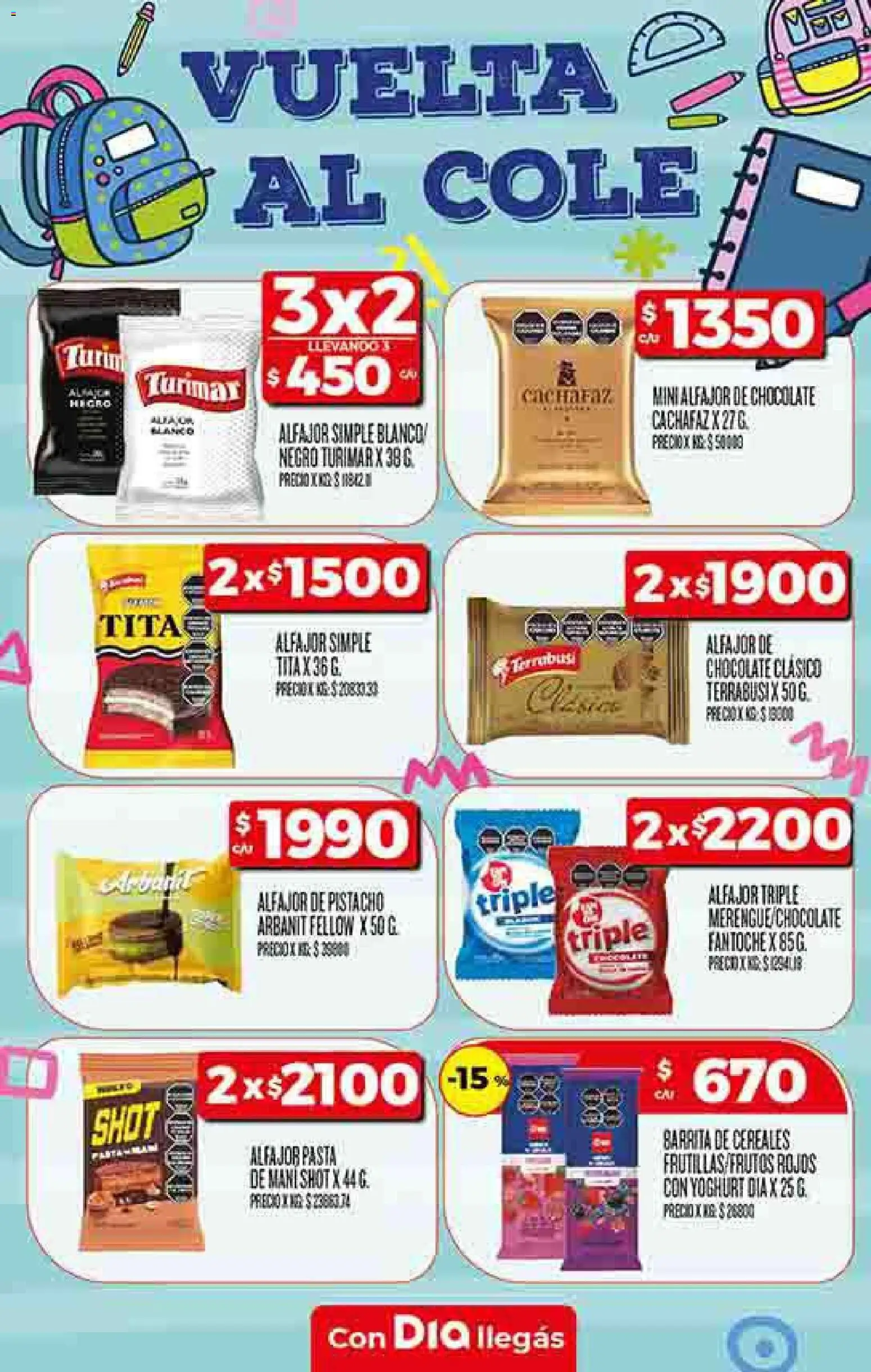 Dia - Ofertas - Vuelta al cole │ válido desde el 25.02.2026 | Página: 2 | Productos: Chocolate, Alfajor, Cereales, Pasta
