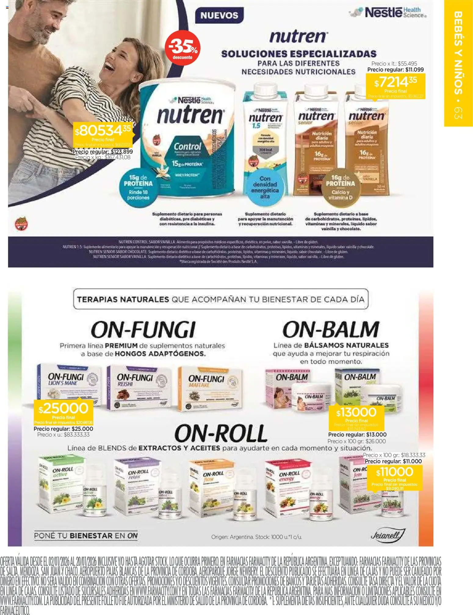 Farmacity catálogo │ válido desde el 02.01.2026 | Página: 63 | Productos: Vitaminas, Suplemento dietario, Hongos, Chocolate