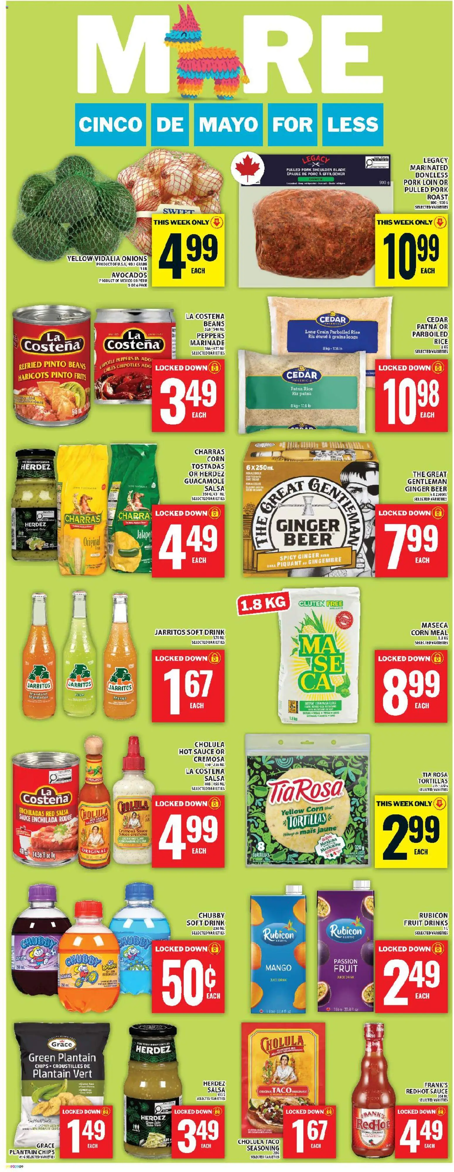 Food Basics flyer valid from 23.04.2026 | Page: 11 | Products: Rice, Chips, Juice, Beer