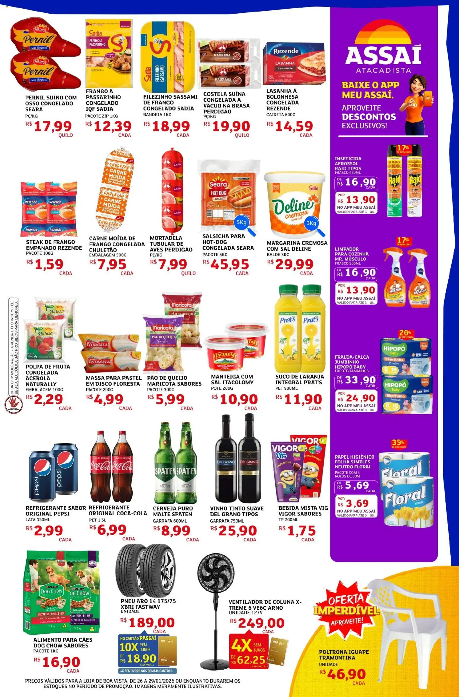 Assaí Atacadista Folheto - válido de 26.01.2026 | Página: 3 | Produtos: Pernil, Suco, Vinho, Refrigerante