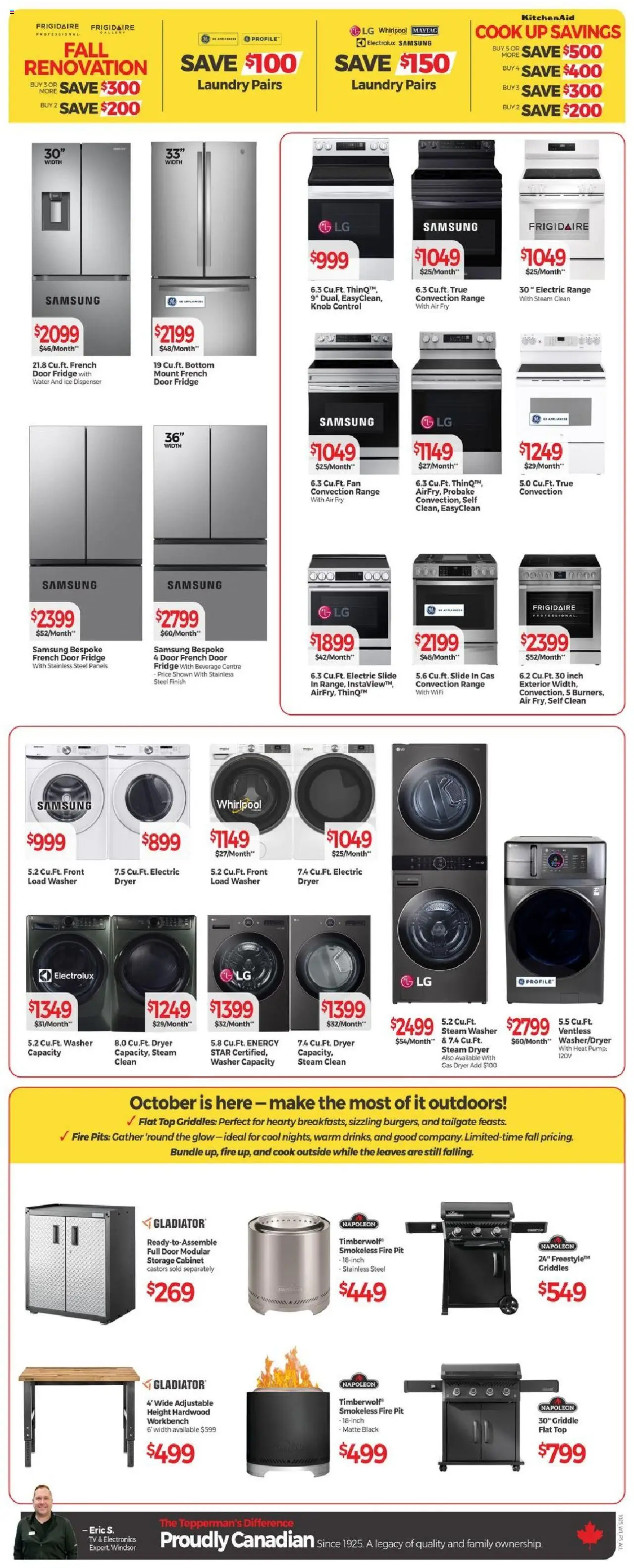 Tepperman's flyer valid from 02.10.2025 | Page: 10 | Products: Tv, Dryer, Fan, Cabinet