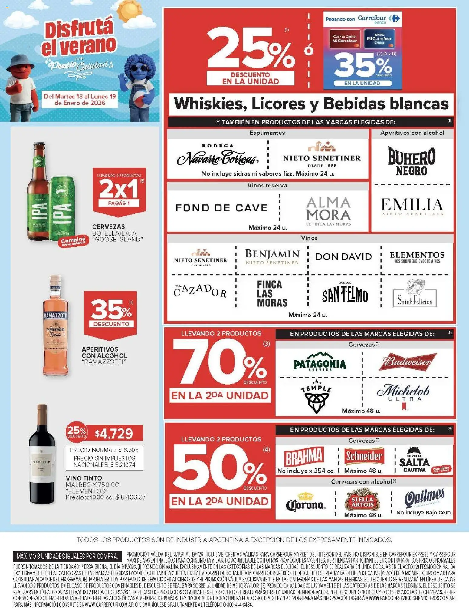Carrefour Market catálogo │ válido desde el 13.01.2026 | Página: 4 | Productos: Teléfono, Caso, Banco, Vino