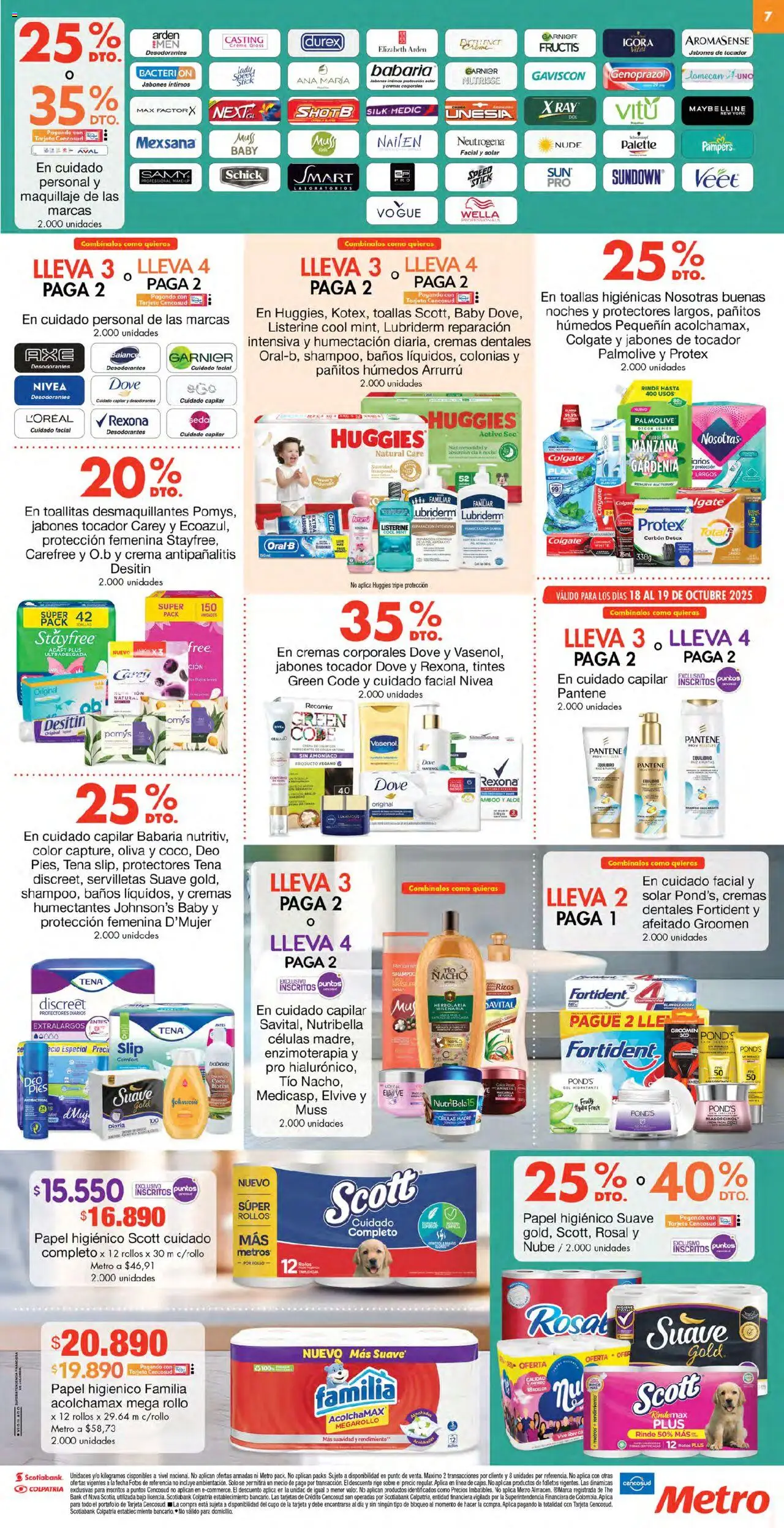 Metro revista - valida desde el 17.10.2025 | Página: 7 | Productos: Pollo, Shampoo, Maquillaje, Coco