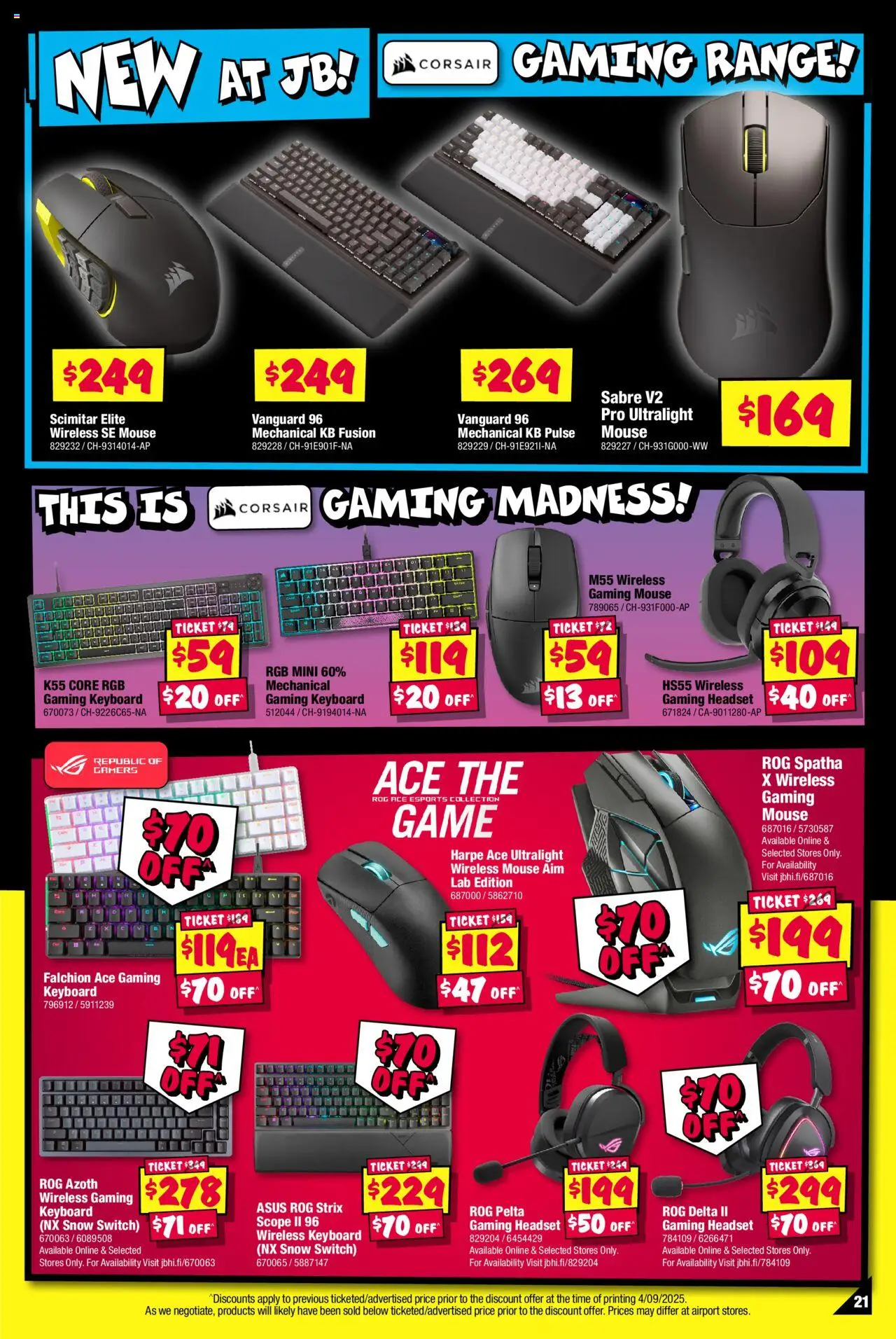 JB Hi-Fi catalogue - valid from 25.09.2025 | Page: 21 | Products: Mouse, Keyboard, Headset, Game