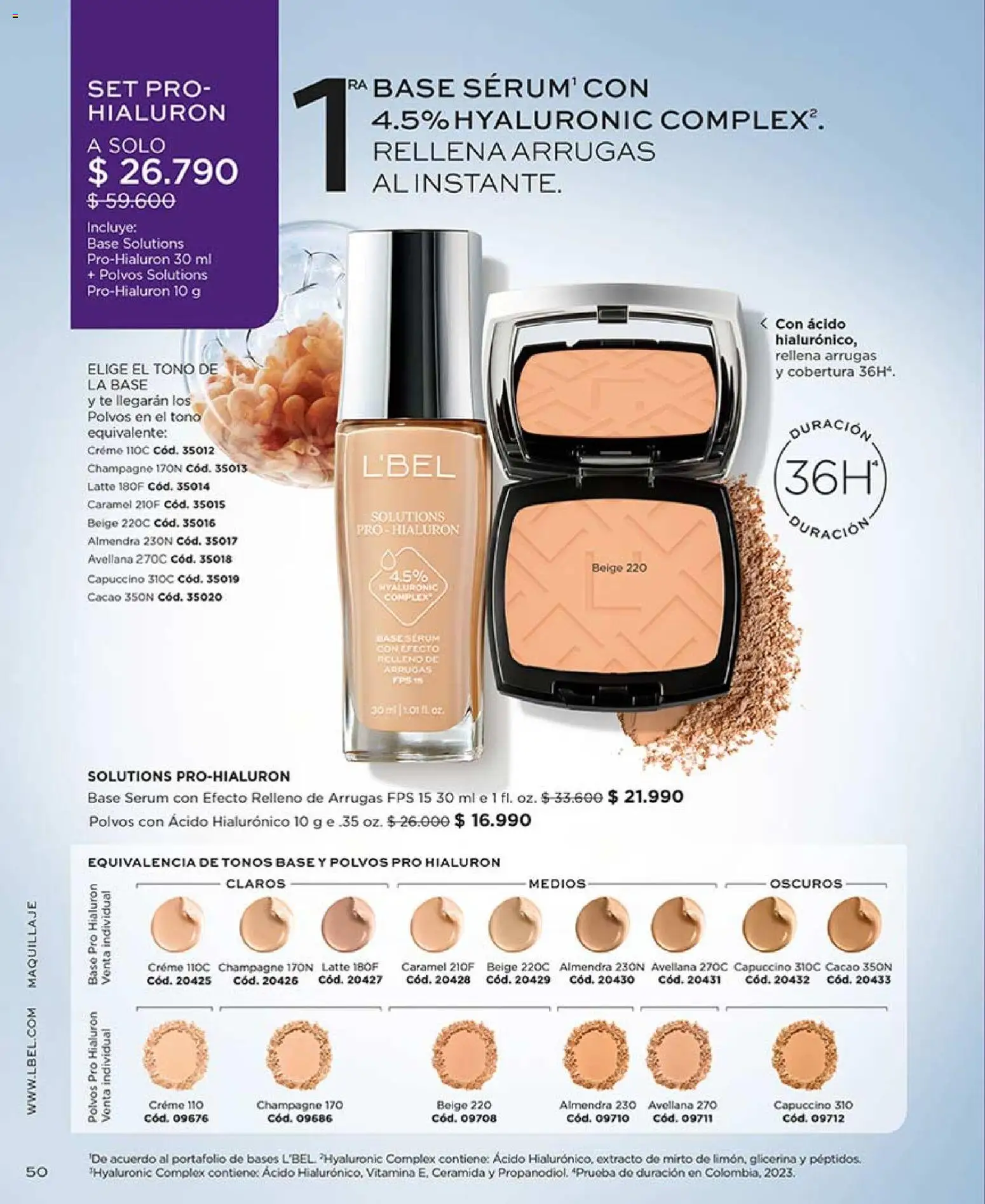 Catálogo L'Bel Campaña 5 │ válido desde el 01.03.2026 | Página: 50 | Productos: Cacao, Maquillaje, Serum, Individual