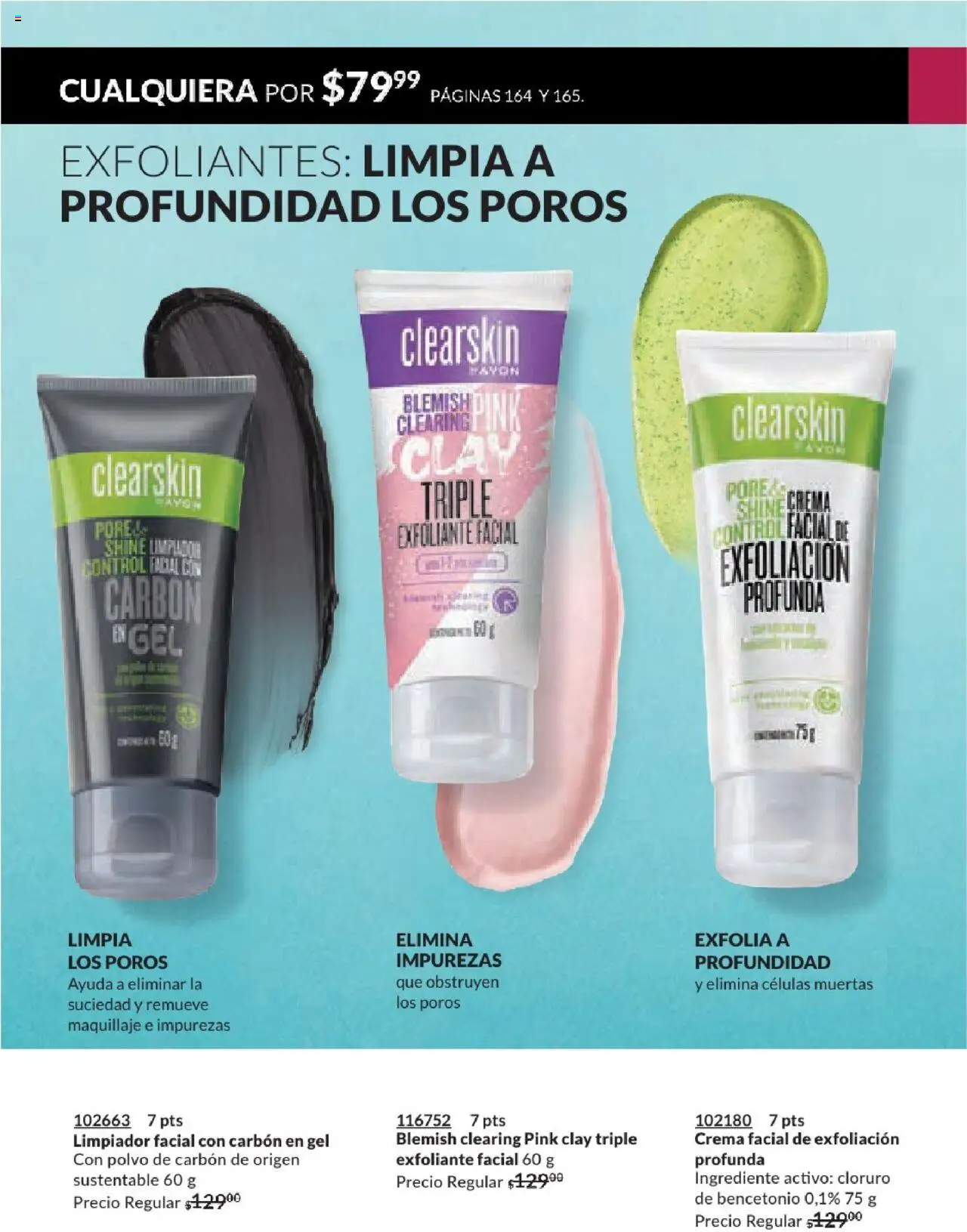 Nuevas ofertas de AVON válidas en toda la República Mexicana desde el 17.03.2025. ¡Encuentra las mejores ofertas en AVON campaña 7 2025! | Página: 165 | Productos: Gin, Exfoliante facial, Limpiador, Limpiador facial