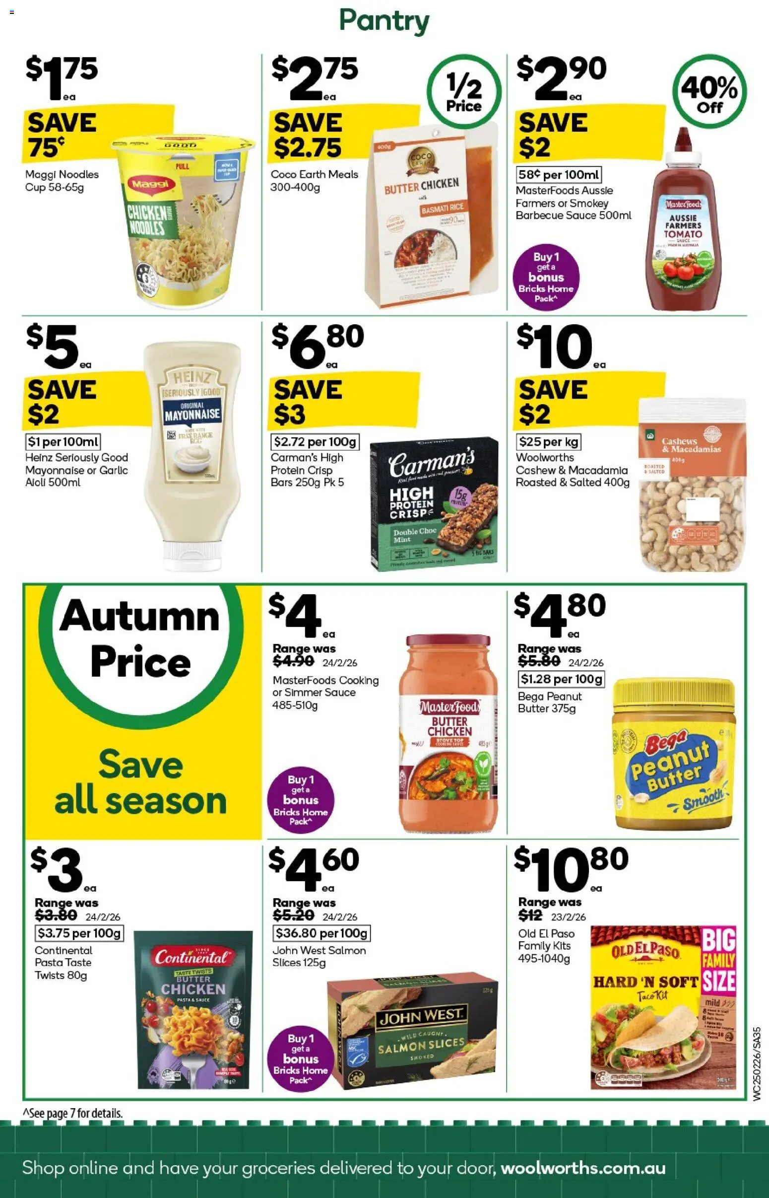 Woolworths catalogue - valid from 25.02.2026 | Page: 35 | Products: Chicken, Rice, Salmon, Sauce
