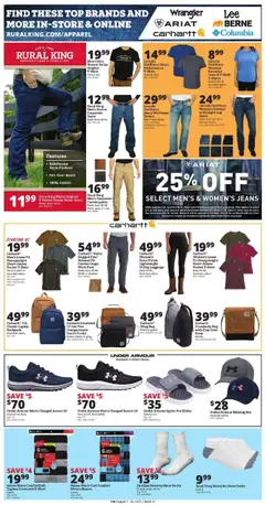 Rural King Weekly Ad - valid from 07.08.2025 | Page: 11 | Products: Boxers, Backpack, Jeans, Laptop