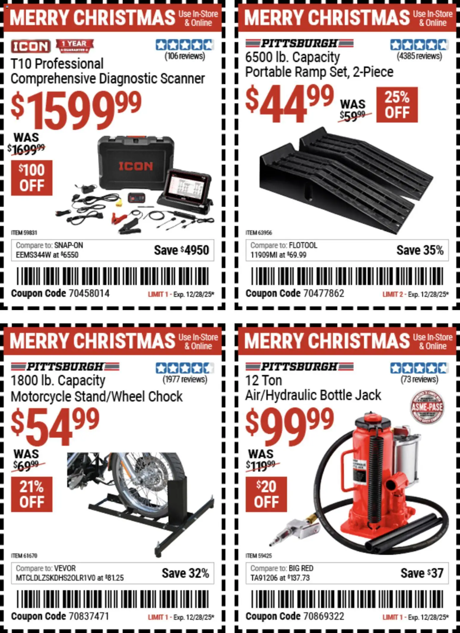 Harbor Freight Christmas Coupon Deals - valid from 15.12.2025 | Page: 6 | Products: Ramp, Scanner