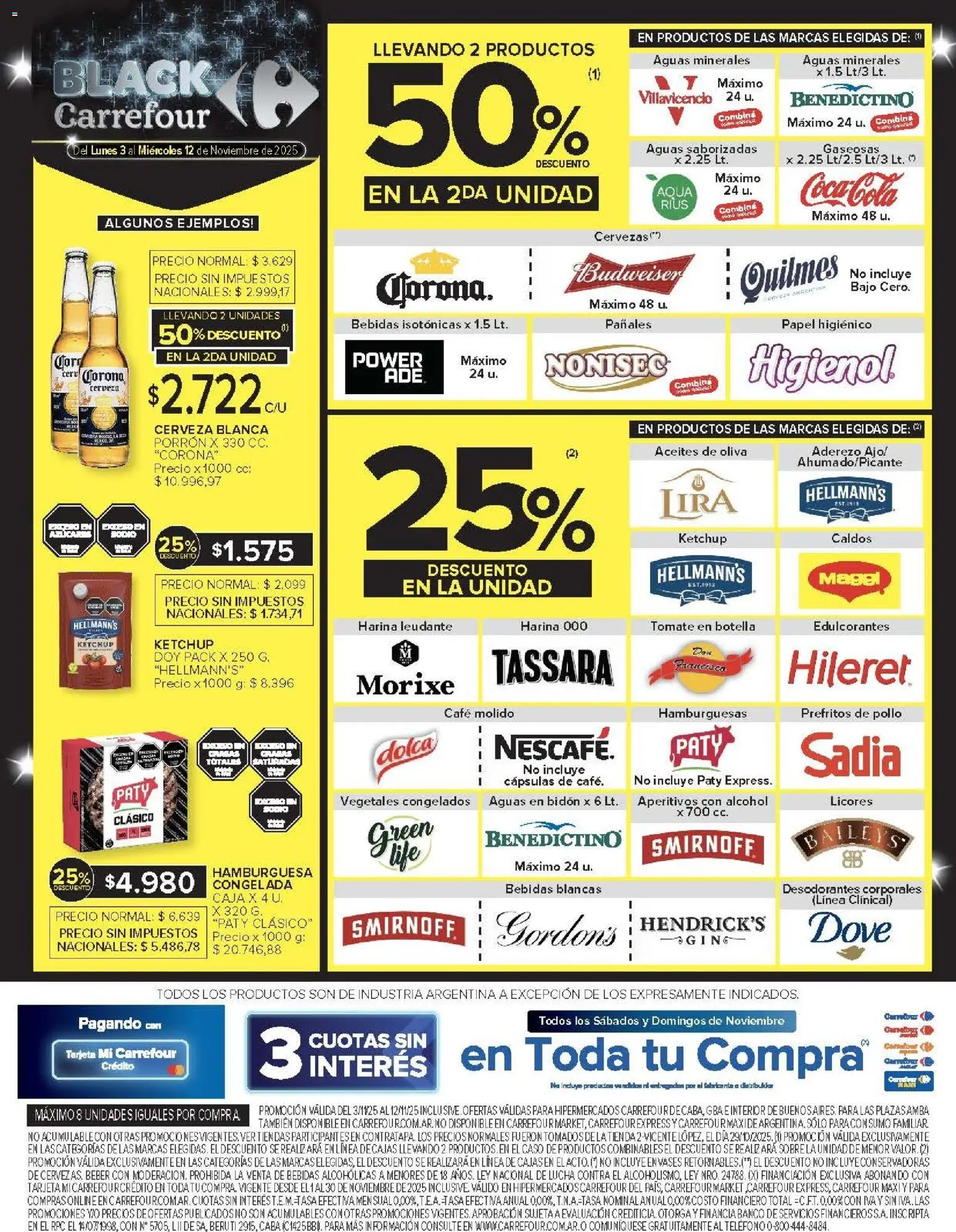 Carrefour - Black Friday │ válido desde el 03.11.2025 | Página: 9 | Productos: Papel higiénico, Pollo, Caja, Bidón