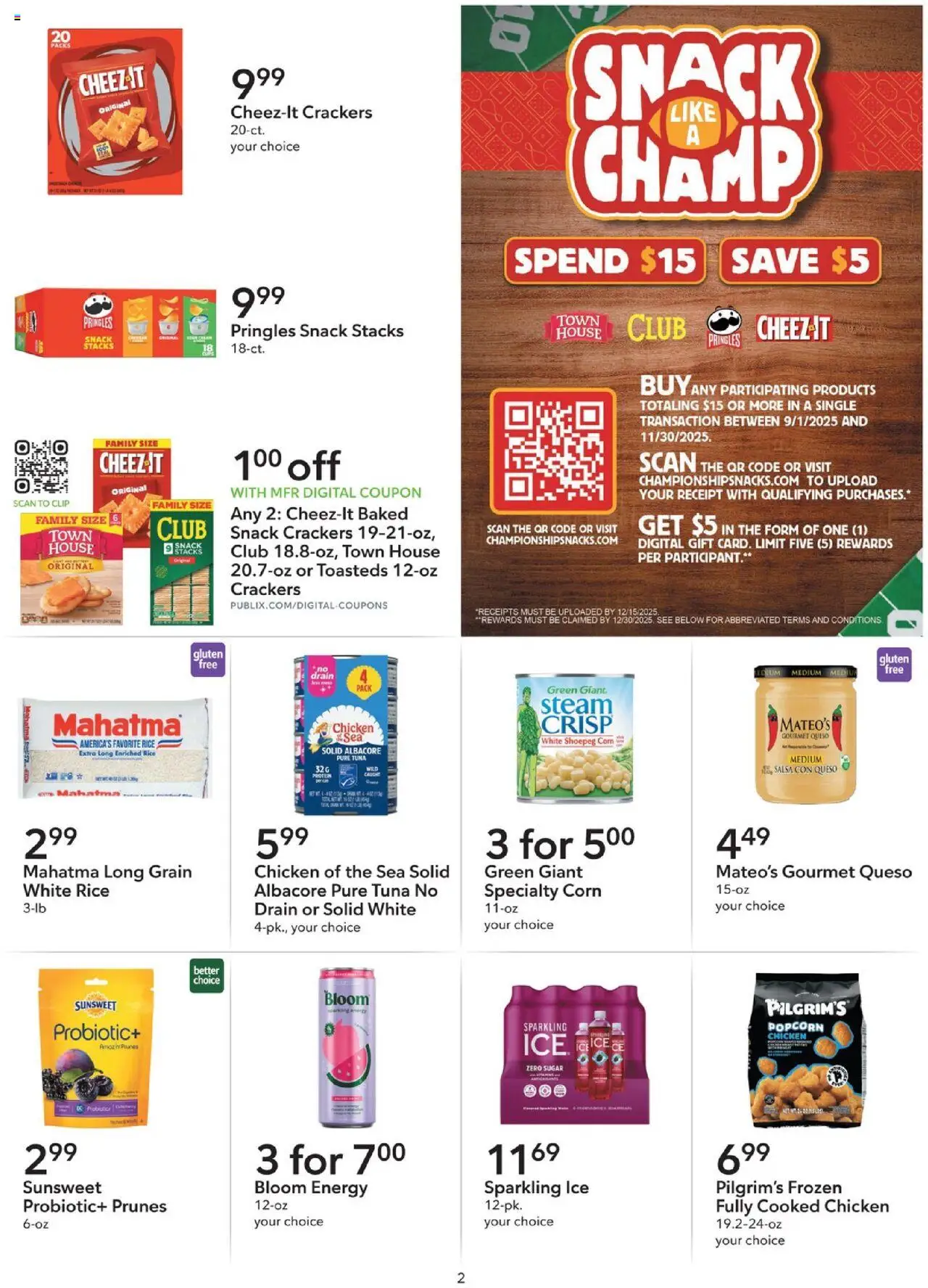 Publix Extra Savings - valid from 04.10.2025 | Page: 2 | Products: Corn, Clip, Rice, Sugar
