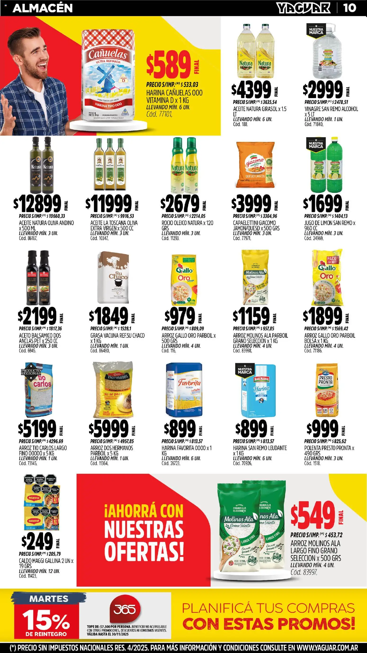 Yaguar - Mendoza │ válido desde el 17.11.2025 | Página: 11 | Productos: Peso, Polenta, Oliva, Jamón