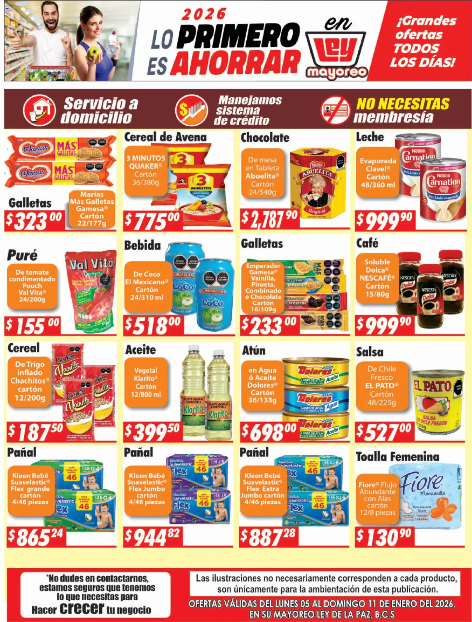 Nuevas ofertas de Casa Ley válidas en toda la República Mexicana desde el 05.01.2026. ¡Encuentra las mejores ofertas en Casa Ley folleto La Paz! | Página: 2 | Productos: Aceite, Café, Toalla, Mesa