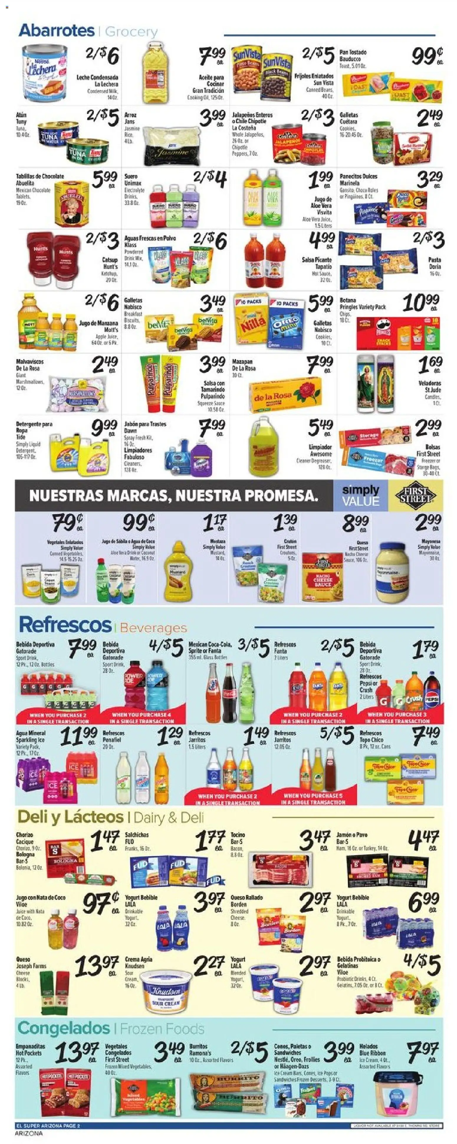 El Super Weekly Ad - AK - valid from 07.01.2026 | Page: 2 | Products: Chocolate, Detergent, Water, Sauce
